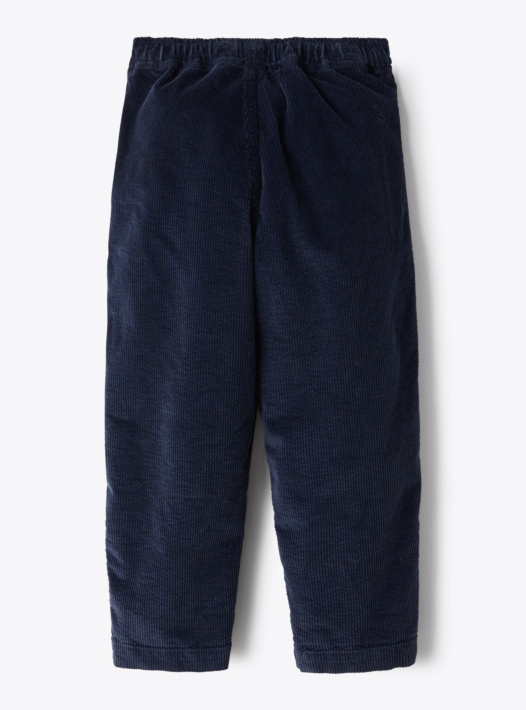 Pantalon carrot fit en velours de coton stretch - Bleu | Il Gufo