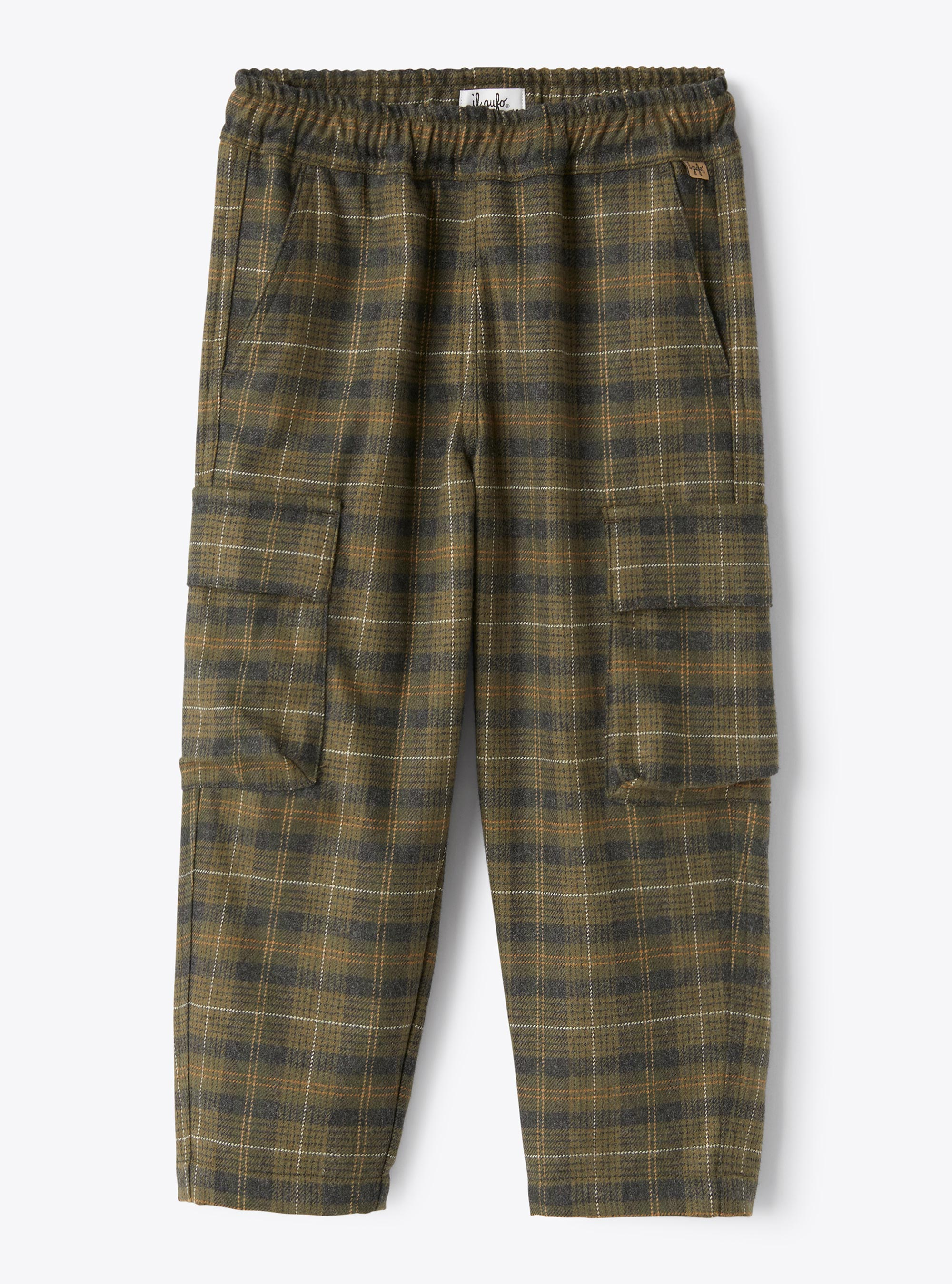 Cargo pants check pattern - Brown | Il Gufo