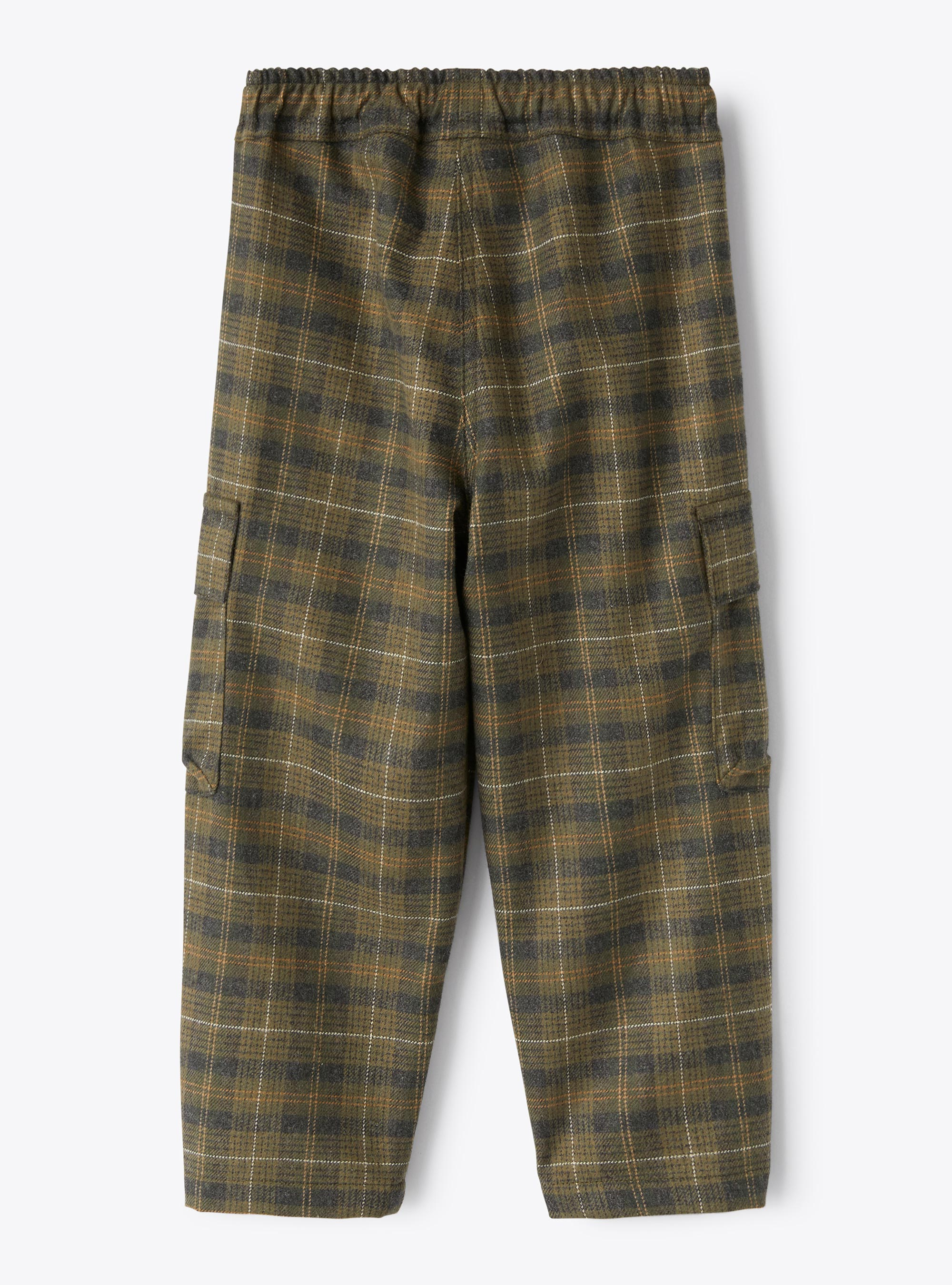 Cargo pants check pattern - Brown | Il Gufo