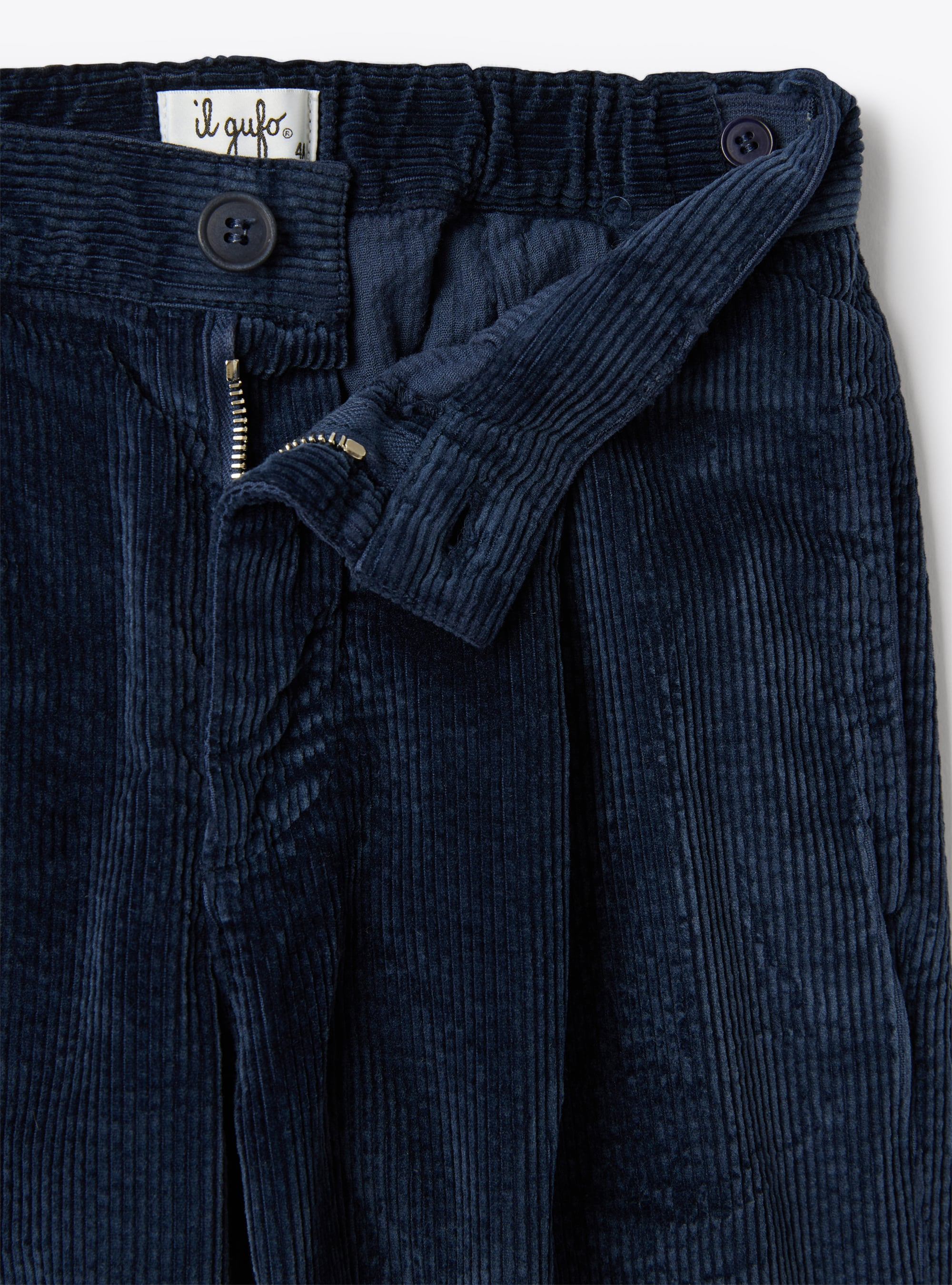 Corduroy trousers - Blue | Il Gufo