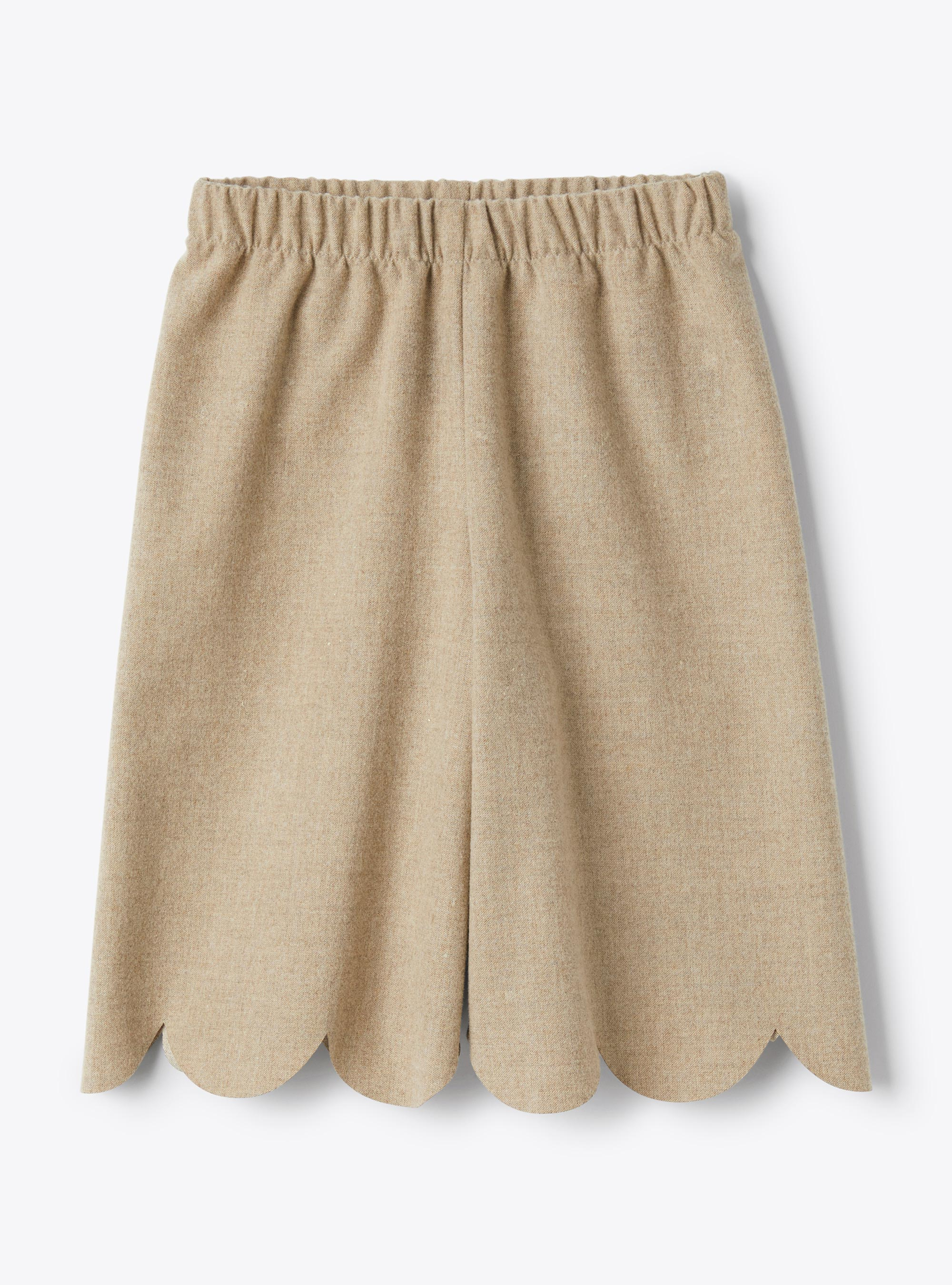 Wide-leg techno-wool trousers - Brown | Il Gufo