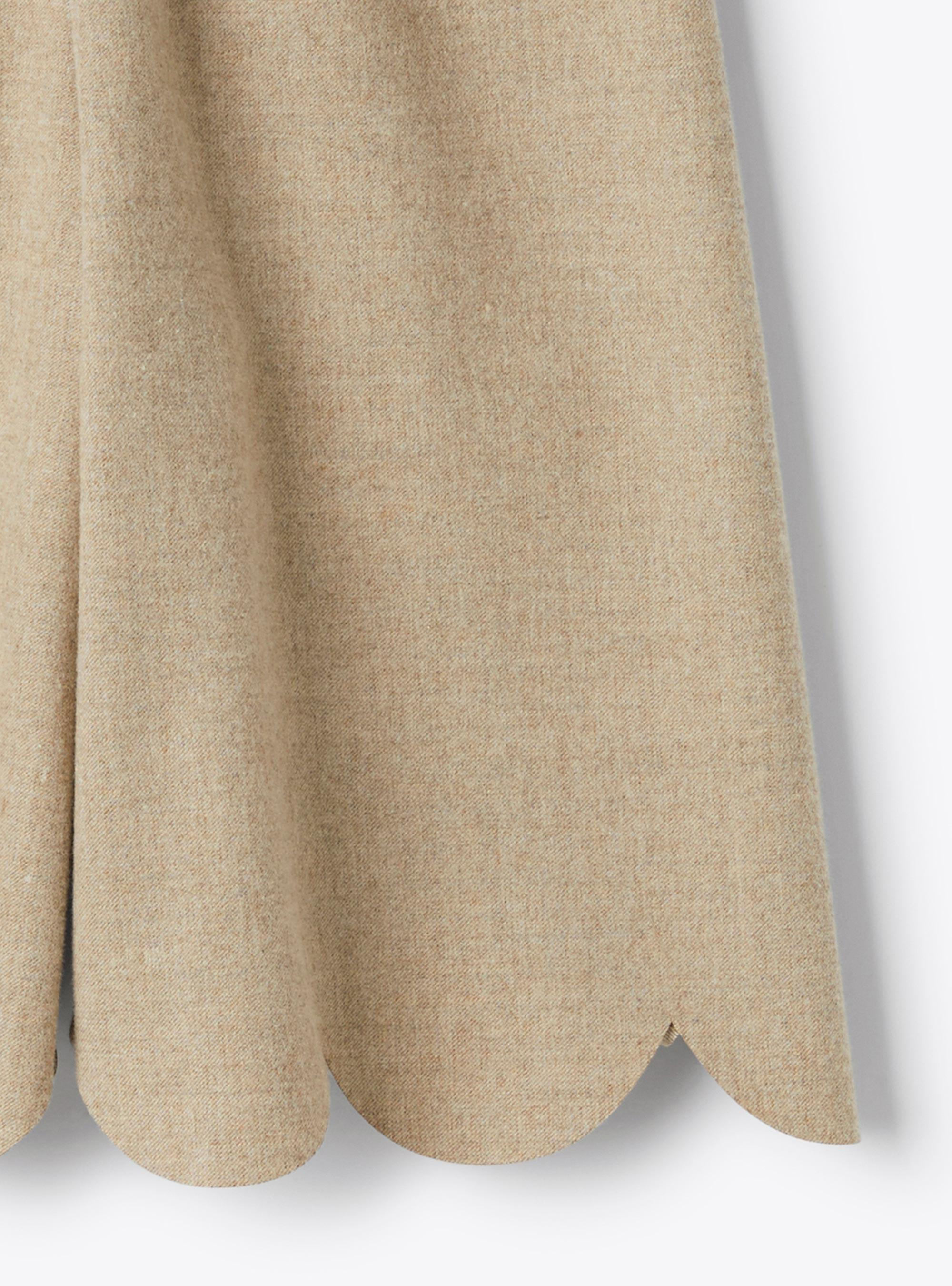 Pantalon large en techno-wool - Marrone | Il Gufo