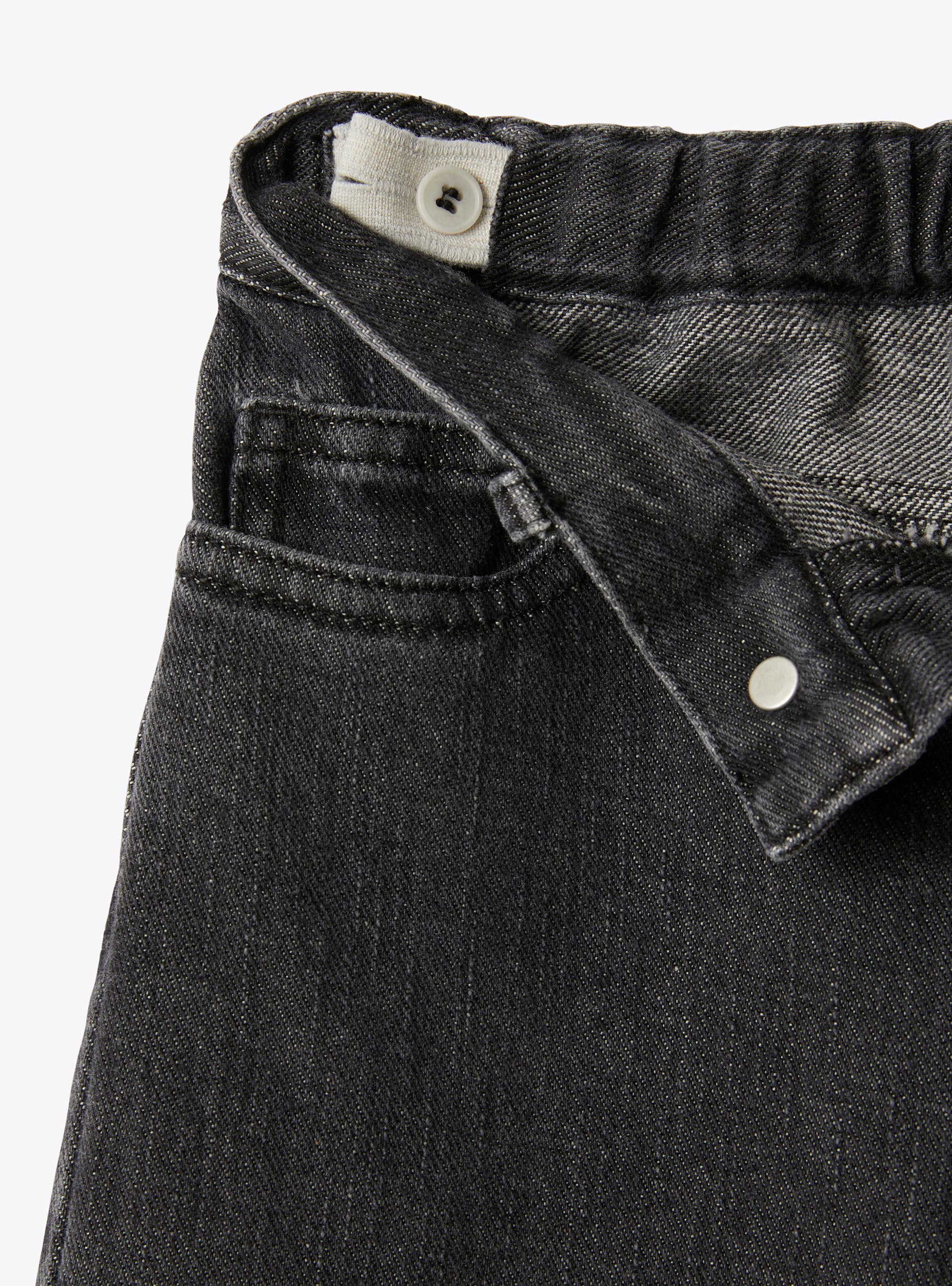 Pantalone palazzo in denim - Nero | Il Gufo