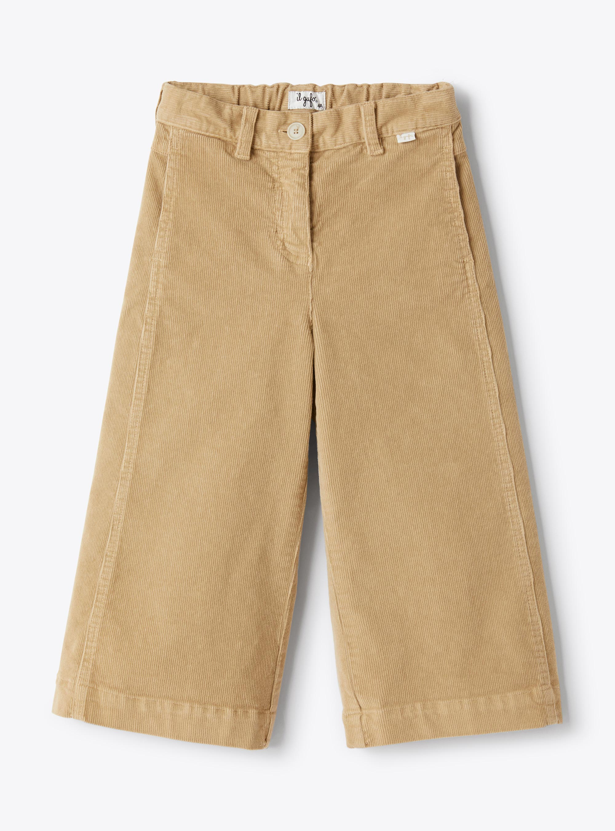 Wide-leg corduroy pants - Beige | Il Gufo