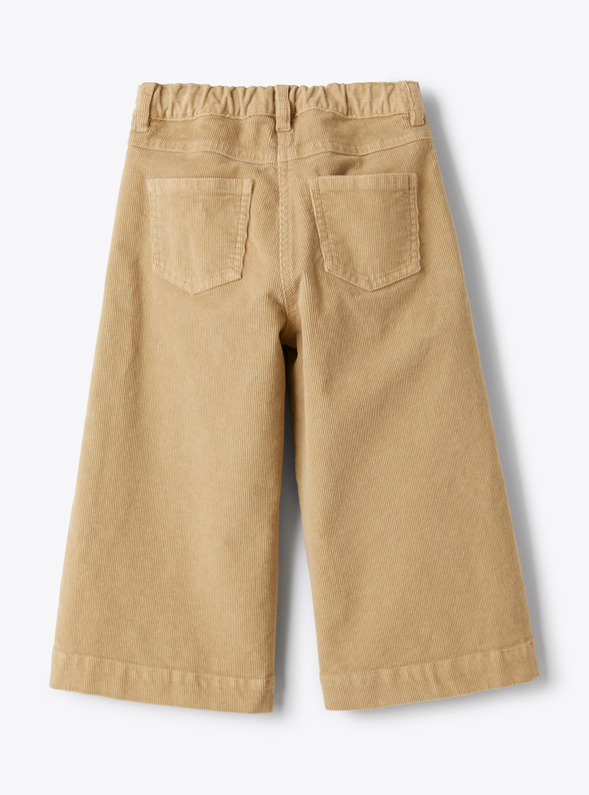 Wide-leg corduroy pants - Beige | Il Gufo