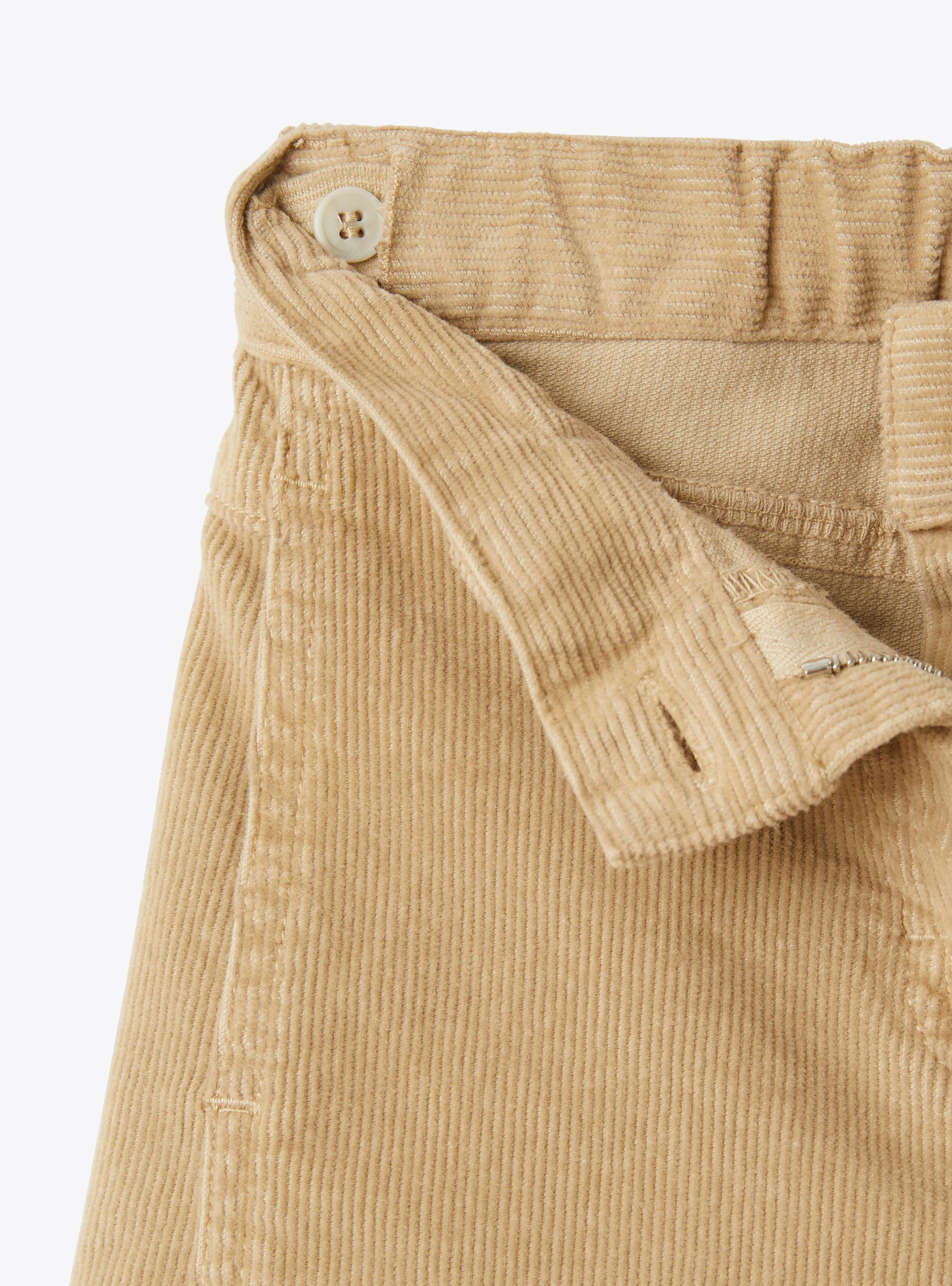 Wide-leg corduroy pants - Beige | Il Gufo