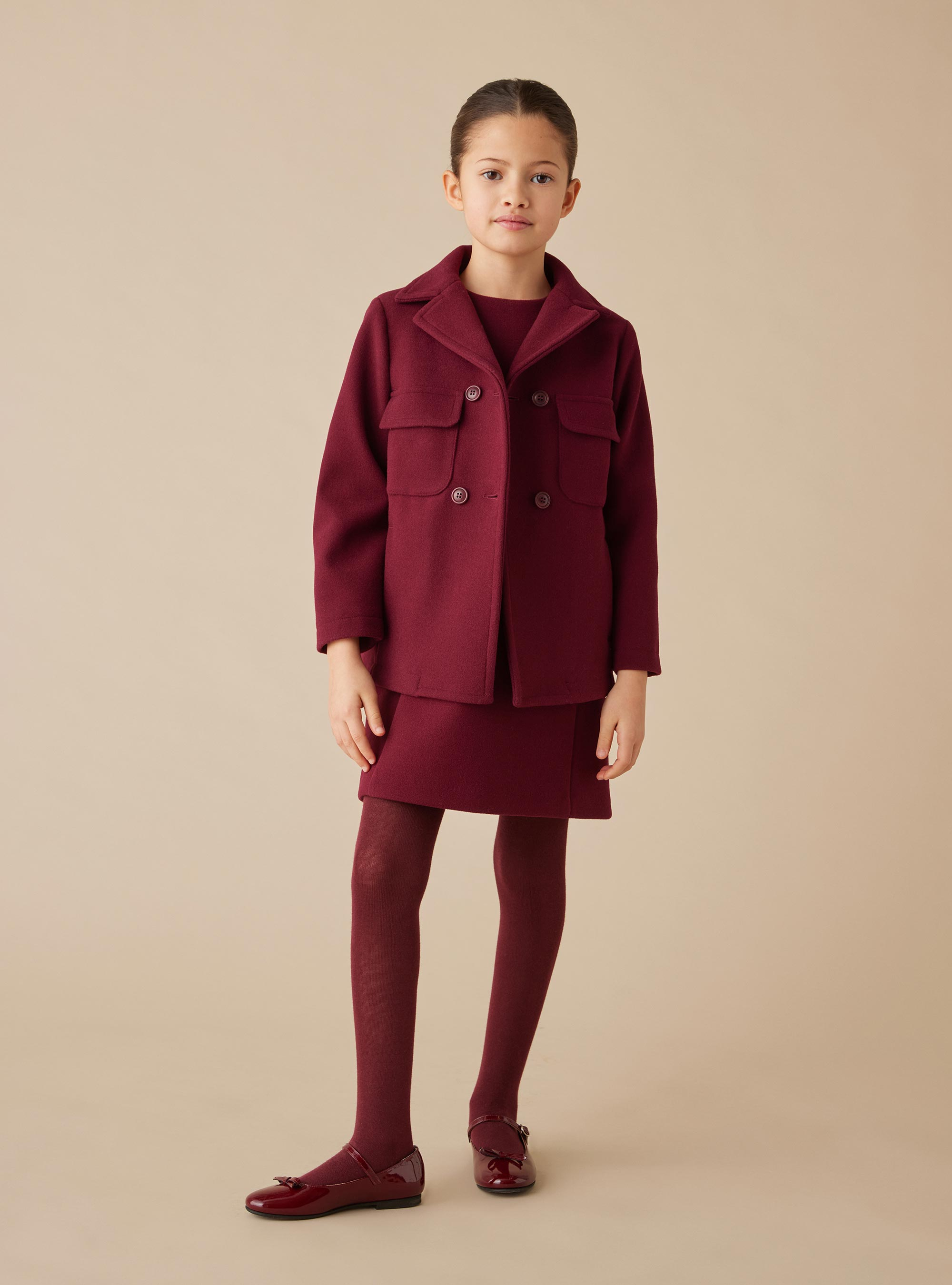 Robe chasuble en techno-wool - VIOLET | Il Gufo