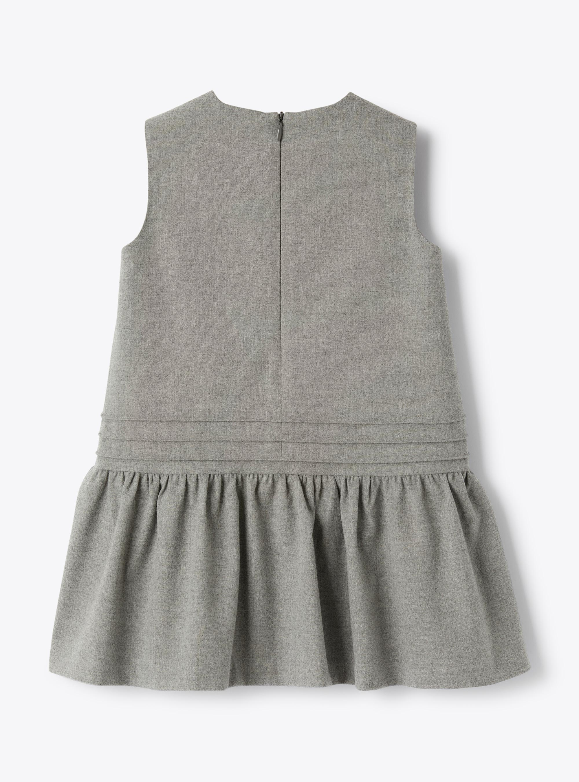 Robe chasuble en techno-wool - Gris | Il Gufo