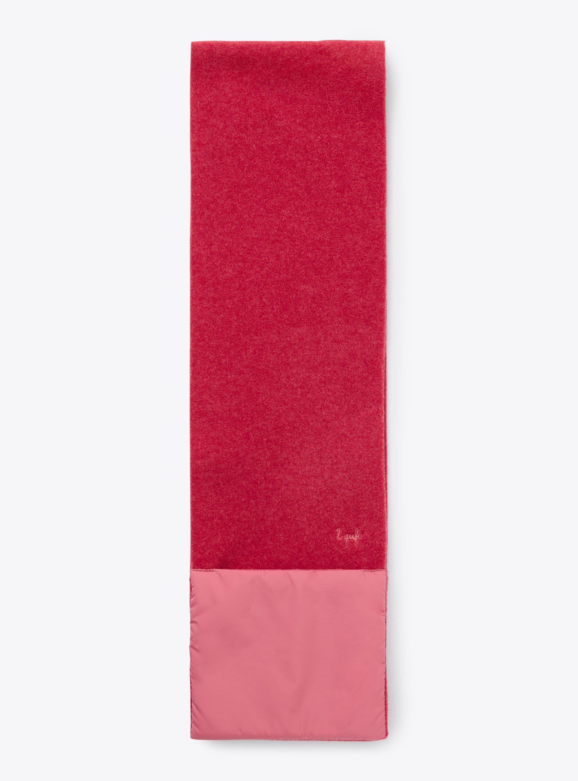 Fleece and microfiber nylon scarf - Red | Il Gufo