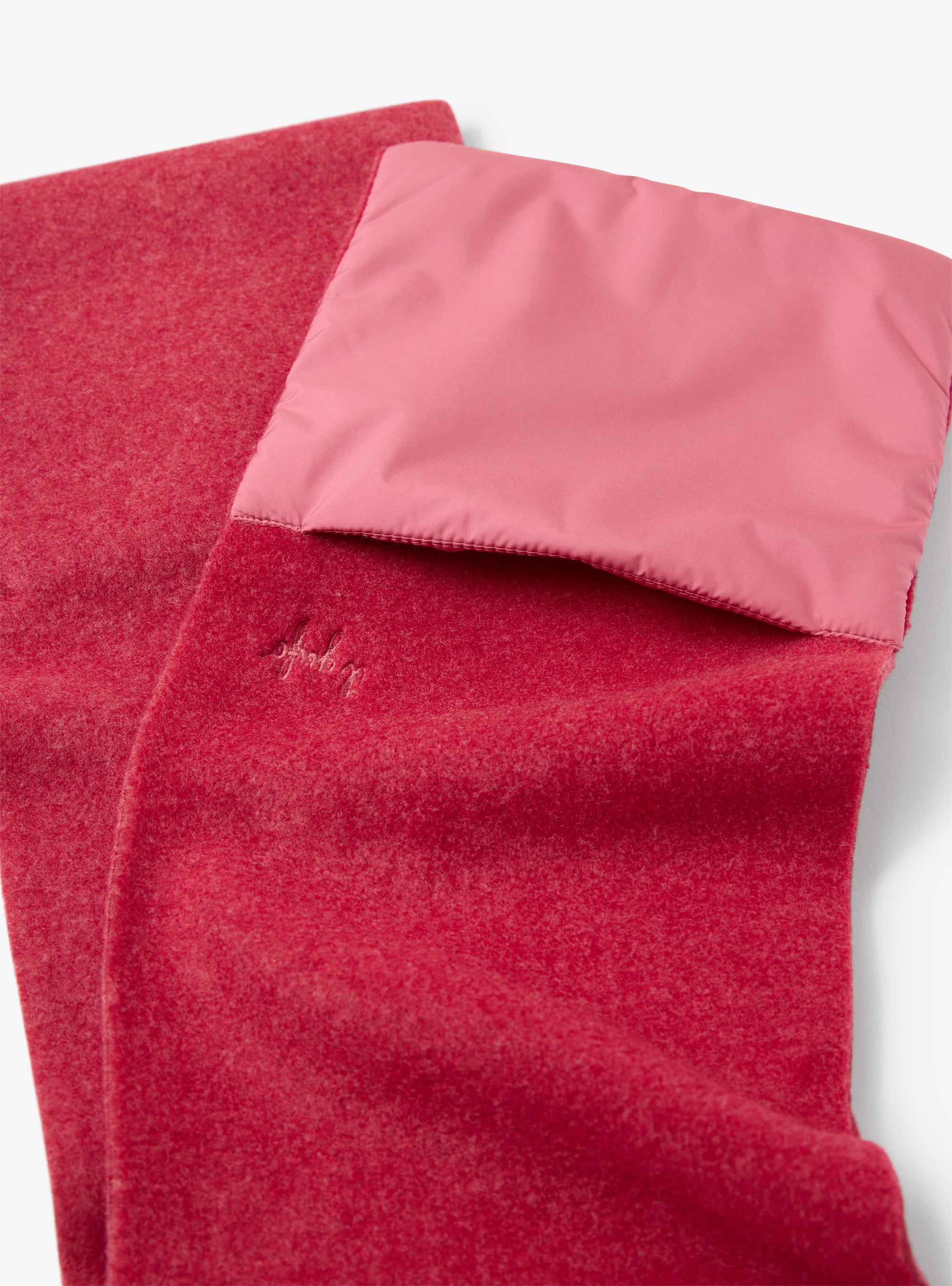 Fleece and microfiber nylon scarf - Red | Il Gufo