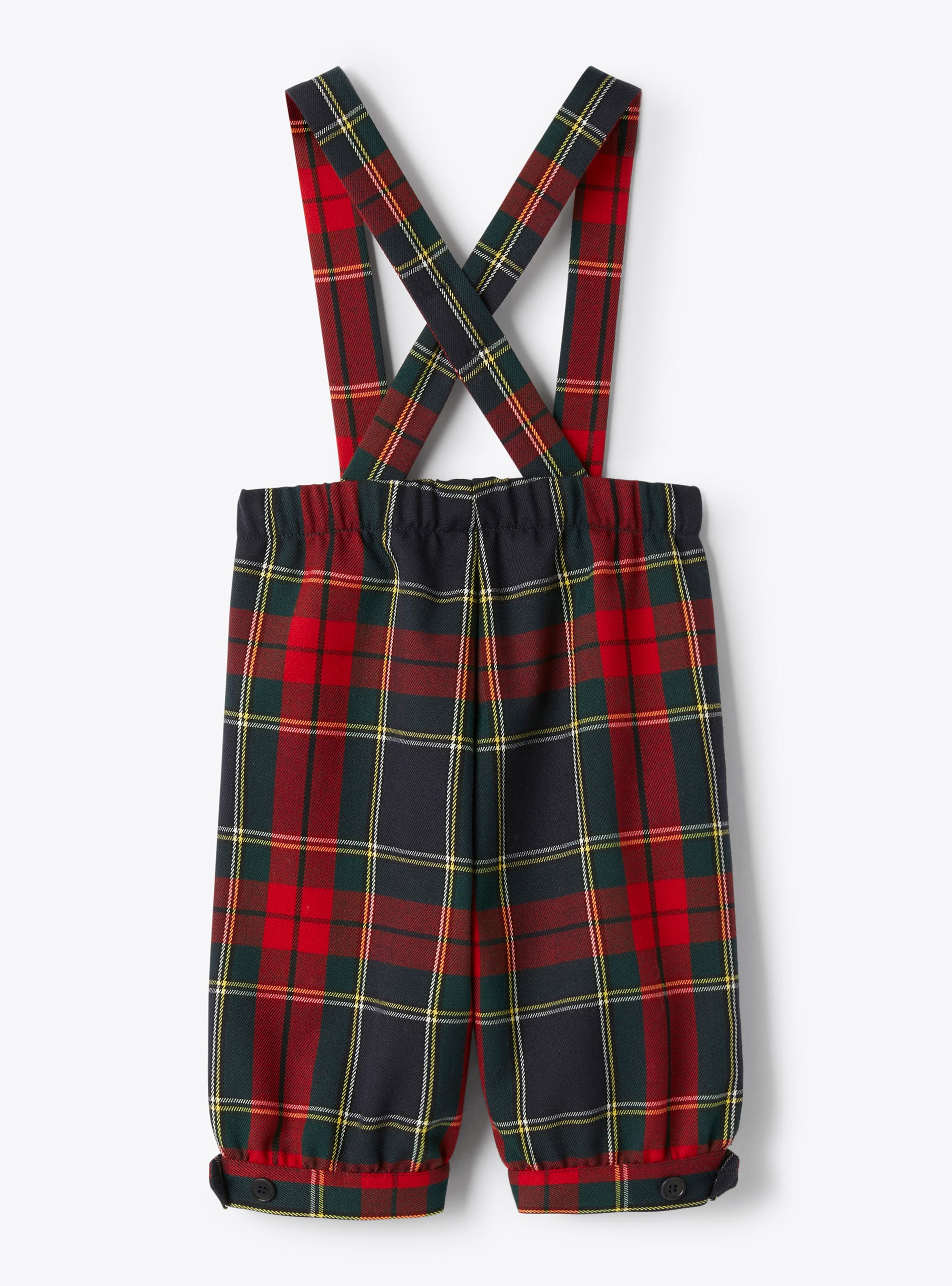 Salopette en mélange de laine tartan - Rouge | Il Gufo