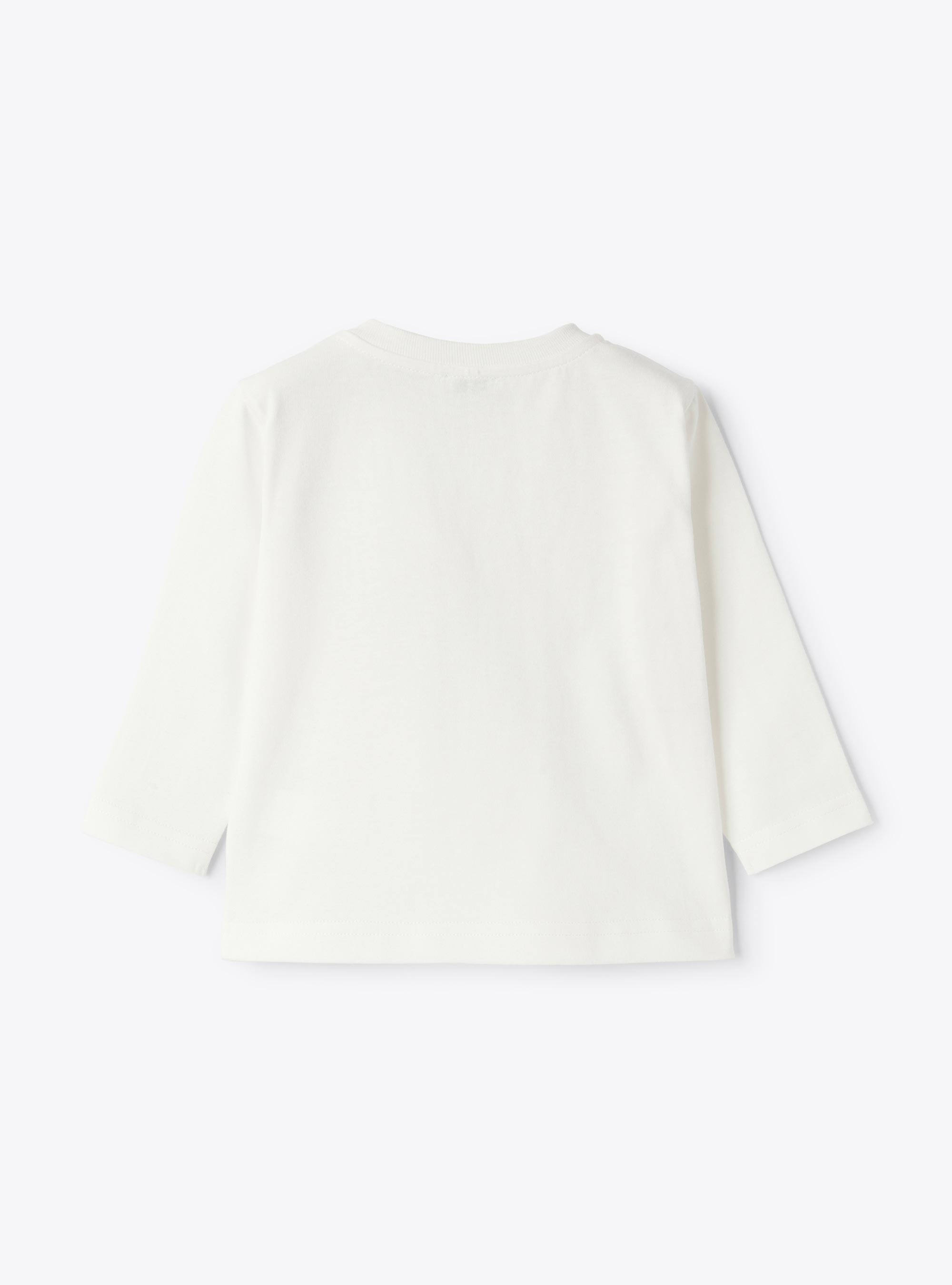 Cotton jersey T-shirt with print - White | Il Gufo