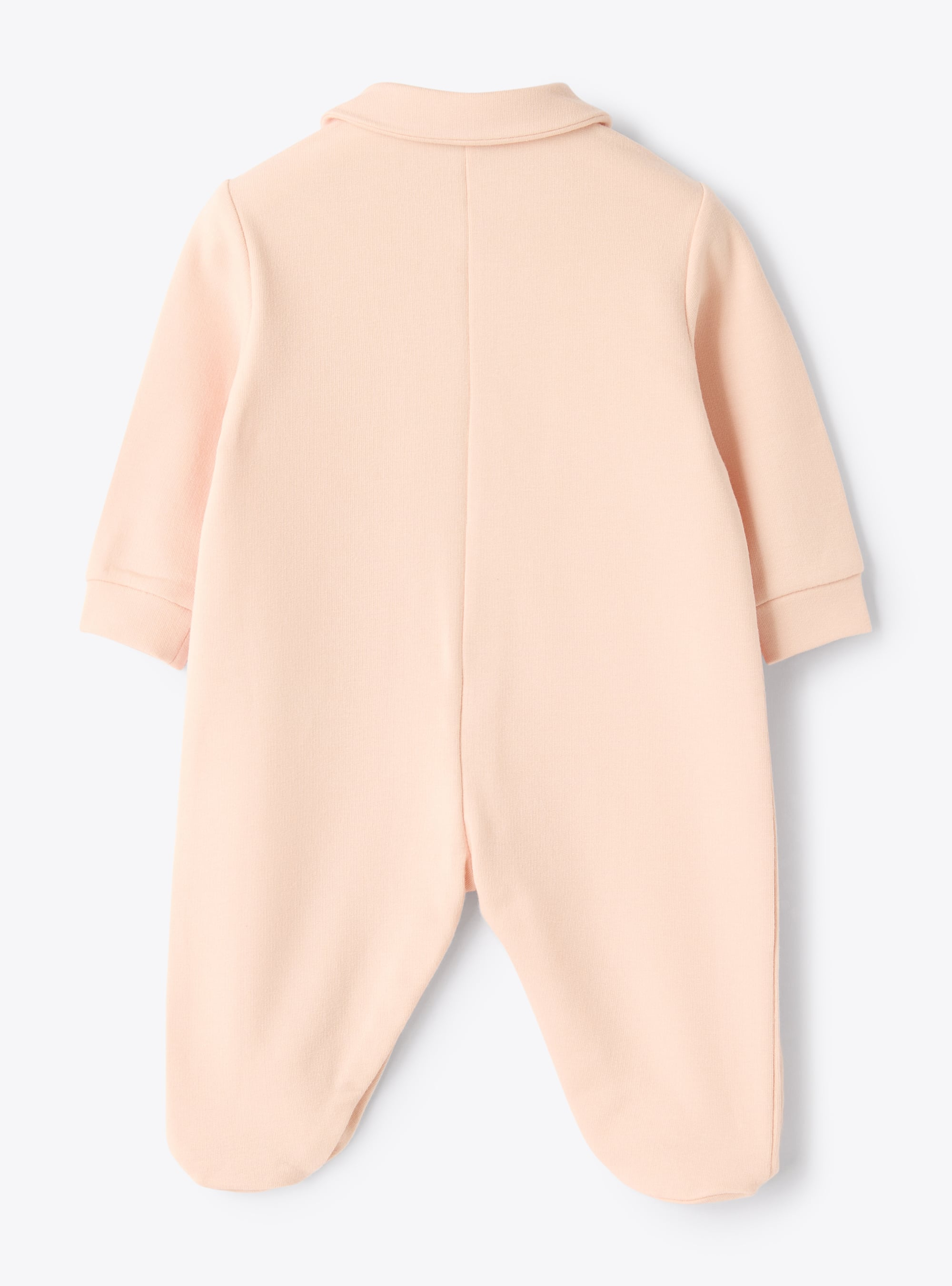 Stretch cotton fleece jumpsuit with littlebear - Pink | Il Gufo