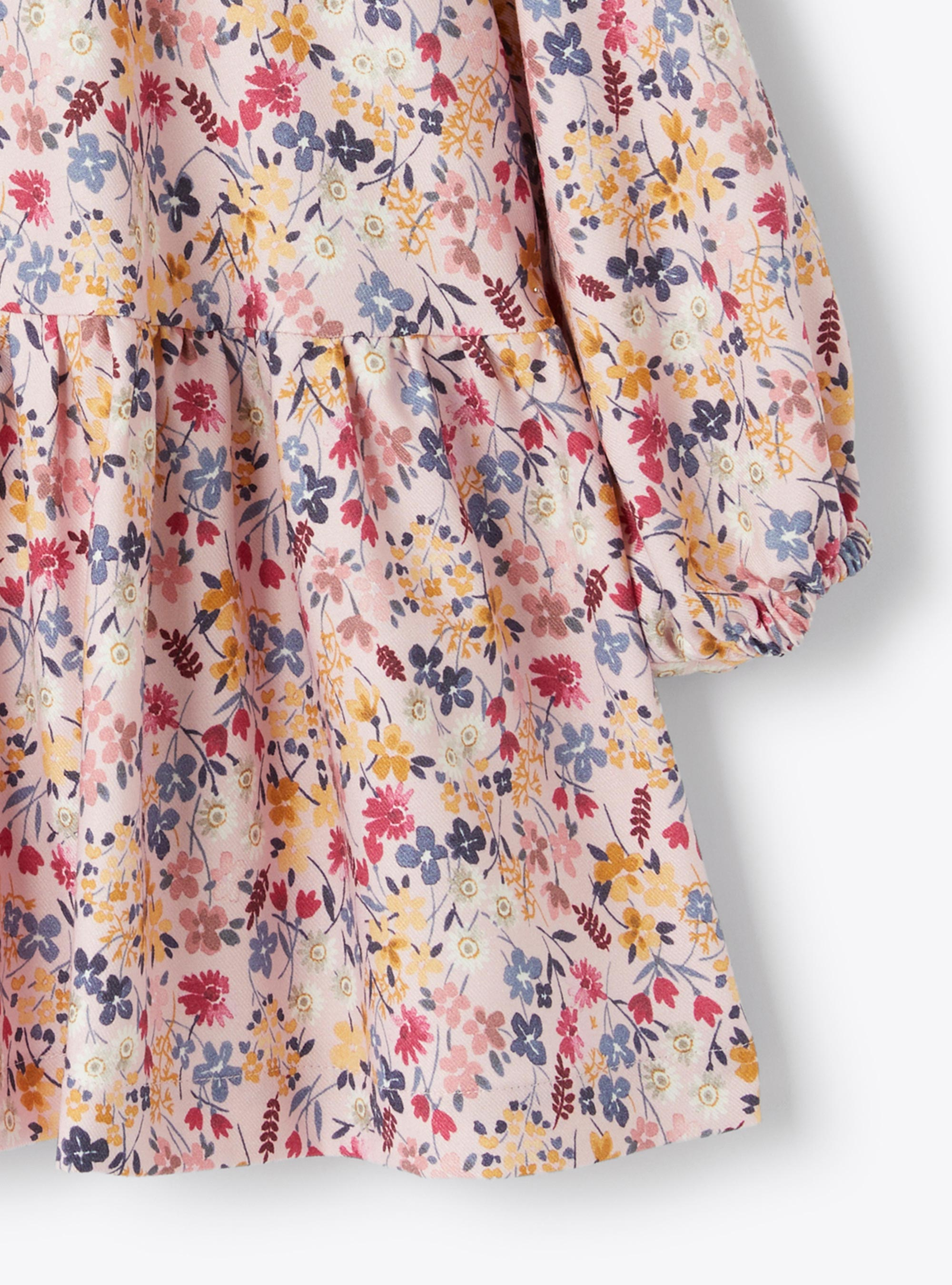 Robe en flanelle à fleurs - Rose | Il Gufo