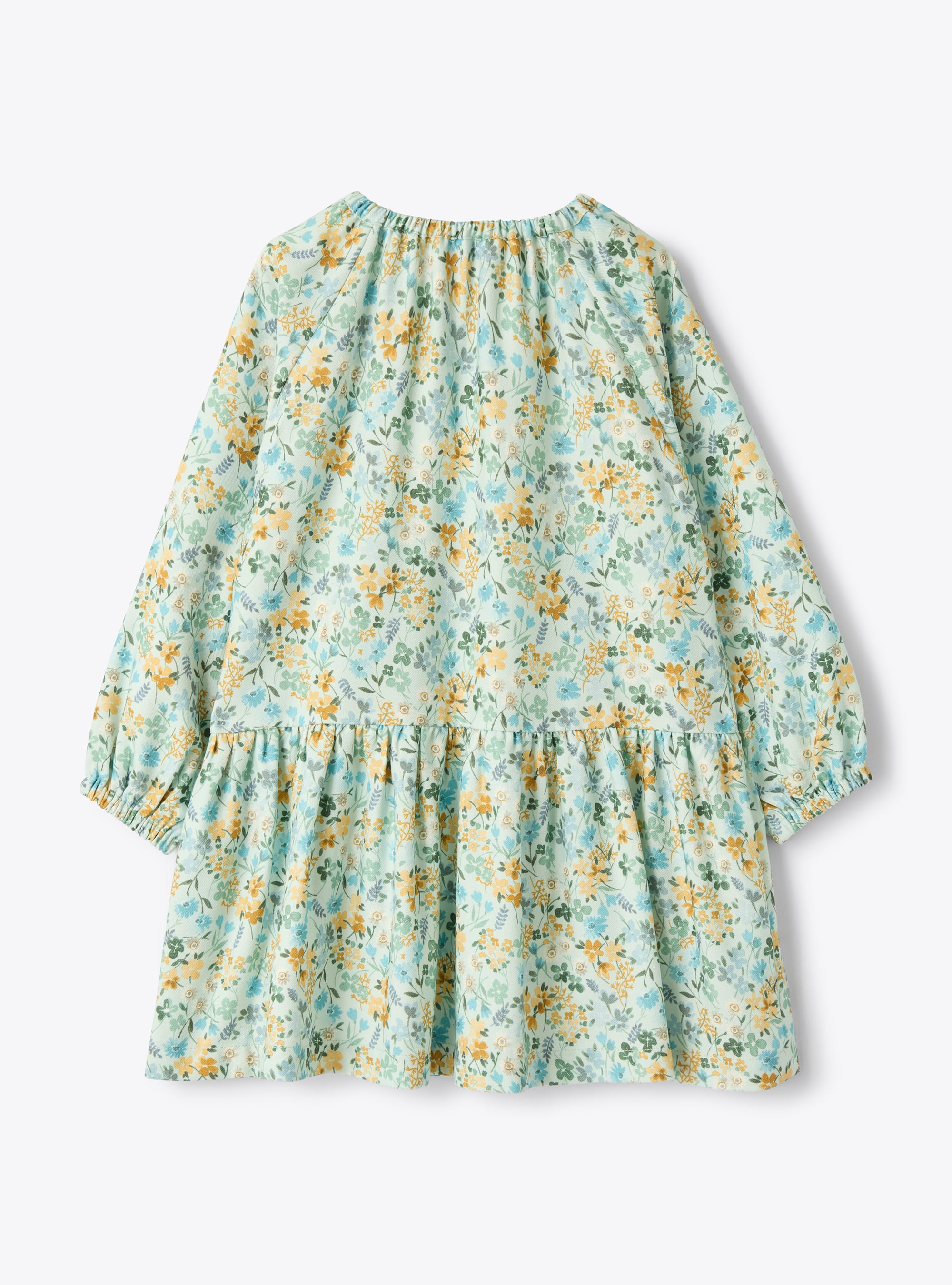 Floral flannel dress - Light blue | Il Gufo