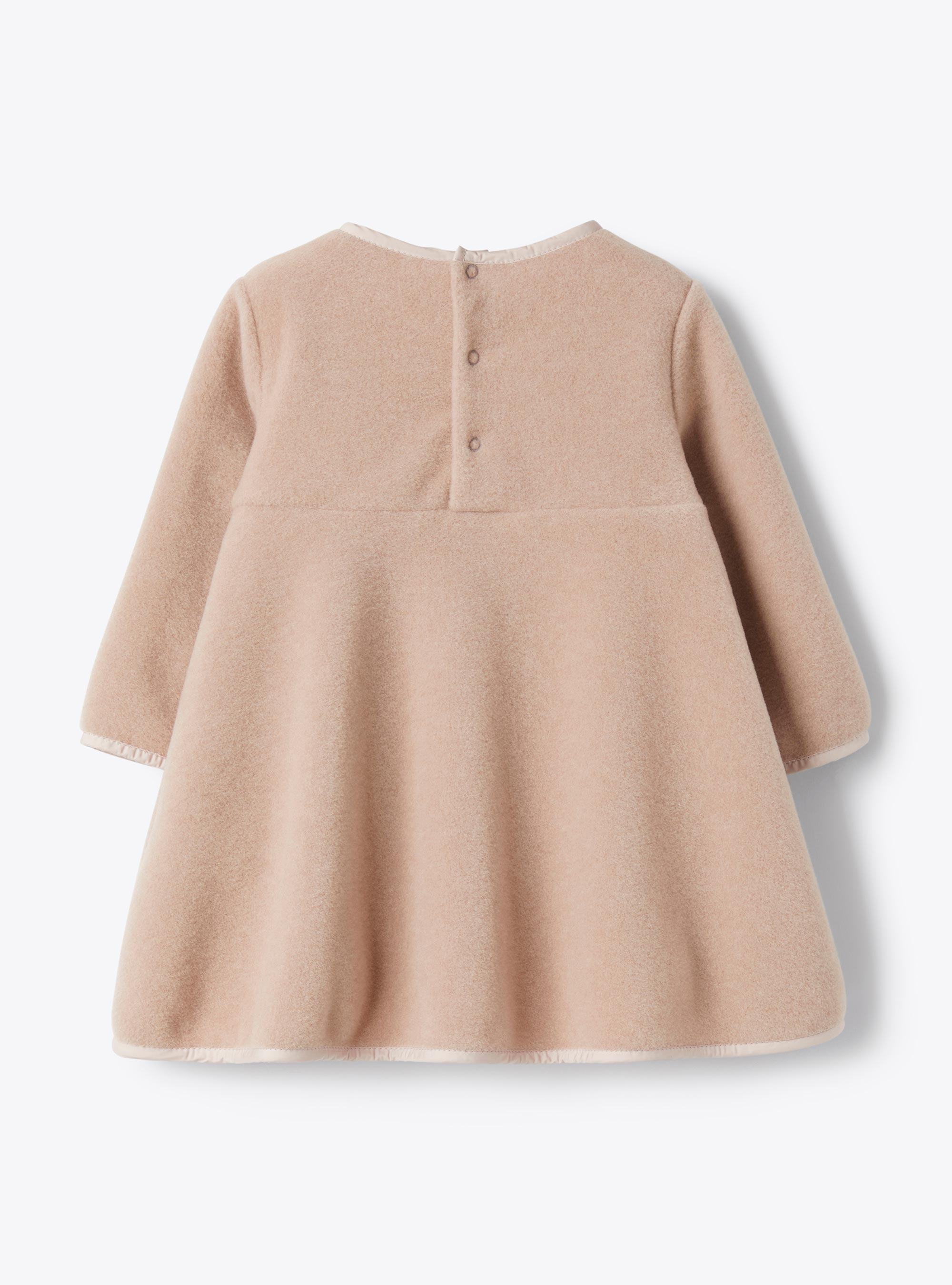 Fleece dress with pocket - Pink | Il Gufo