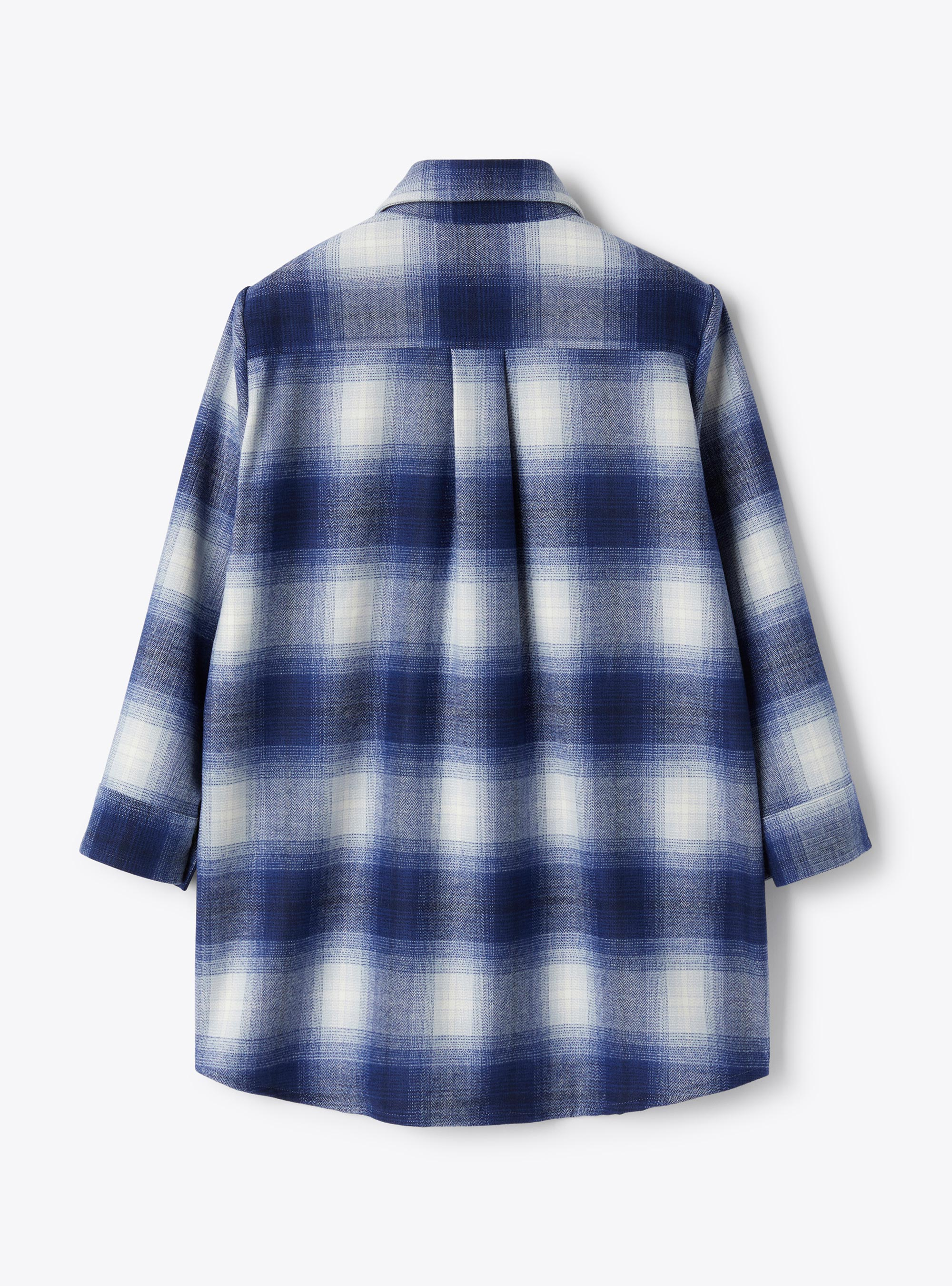 Robe chemisier en techno-wool - Bleu | Il Gufo