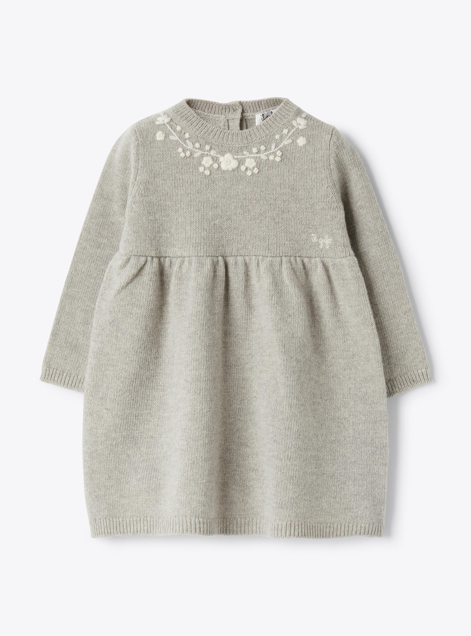 Wool dress with embroidery - Dresses - Il Gufo
