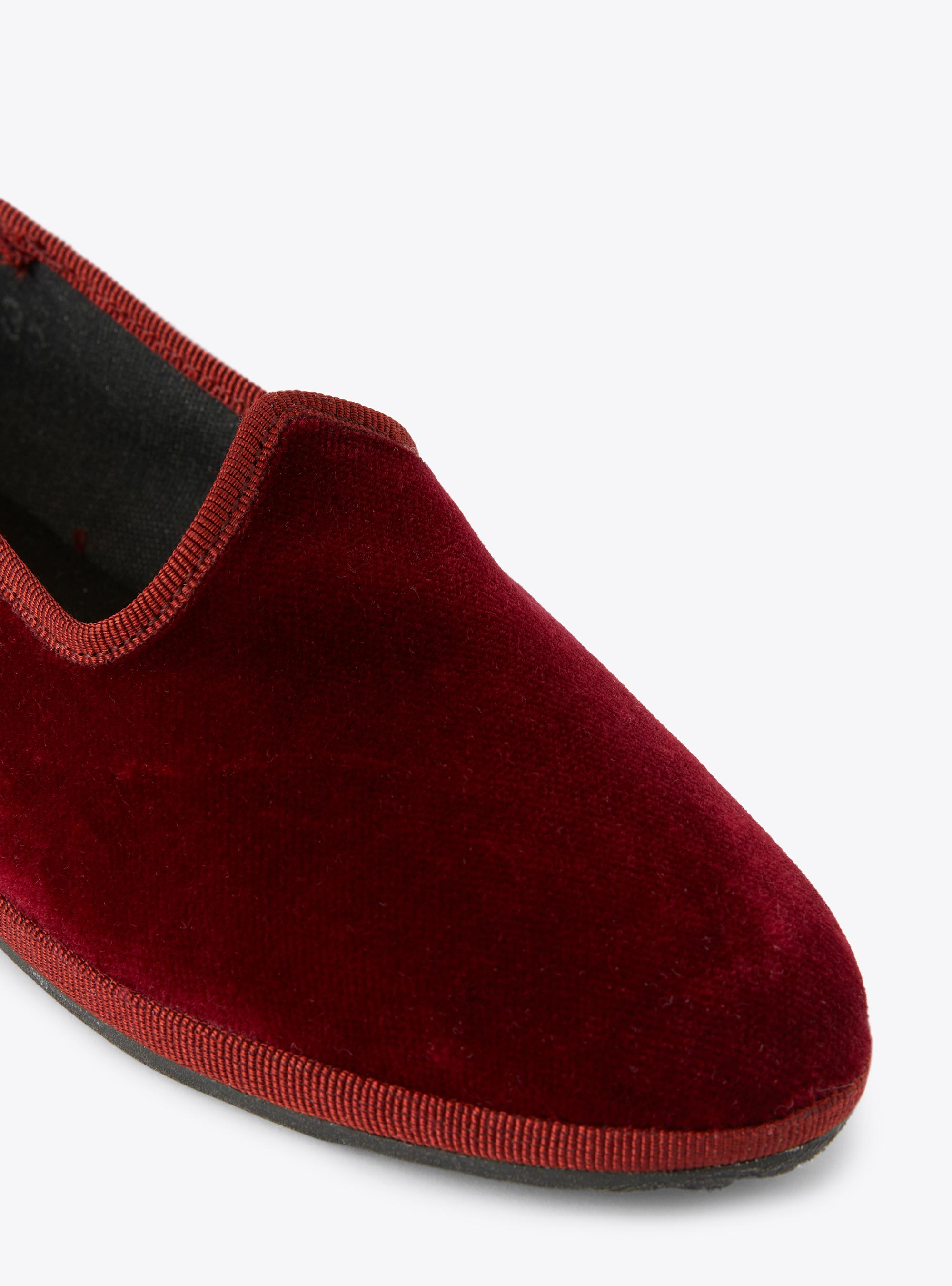 Chaussons en velours lisse - Rouge | Il Gufo