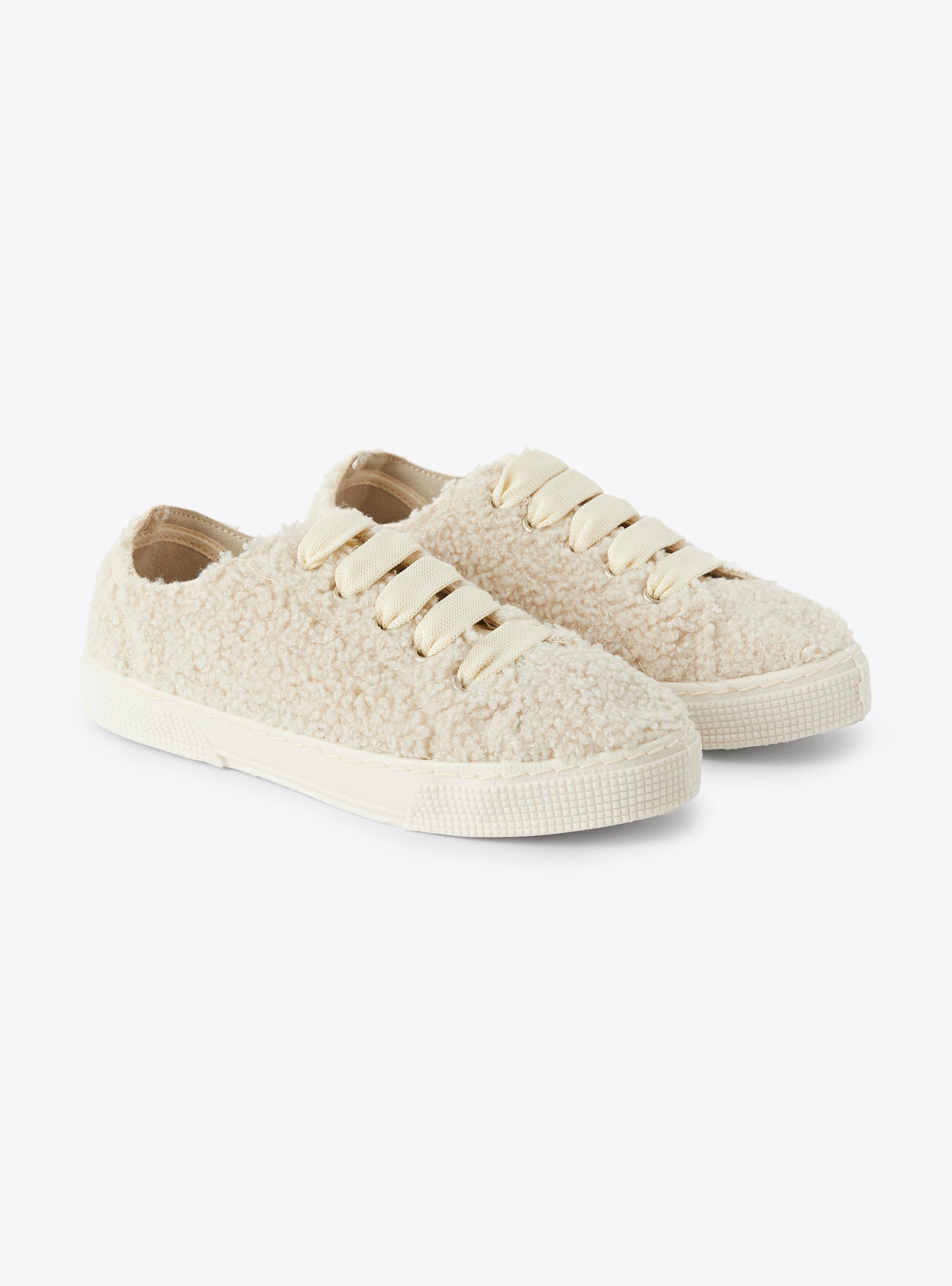 Sneaker in  ricciolino - Beige | Il Gufo