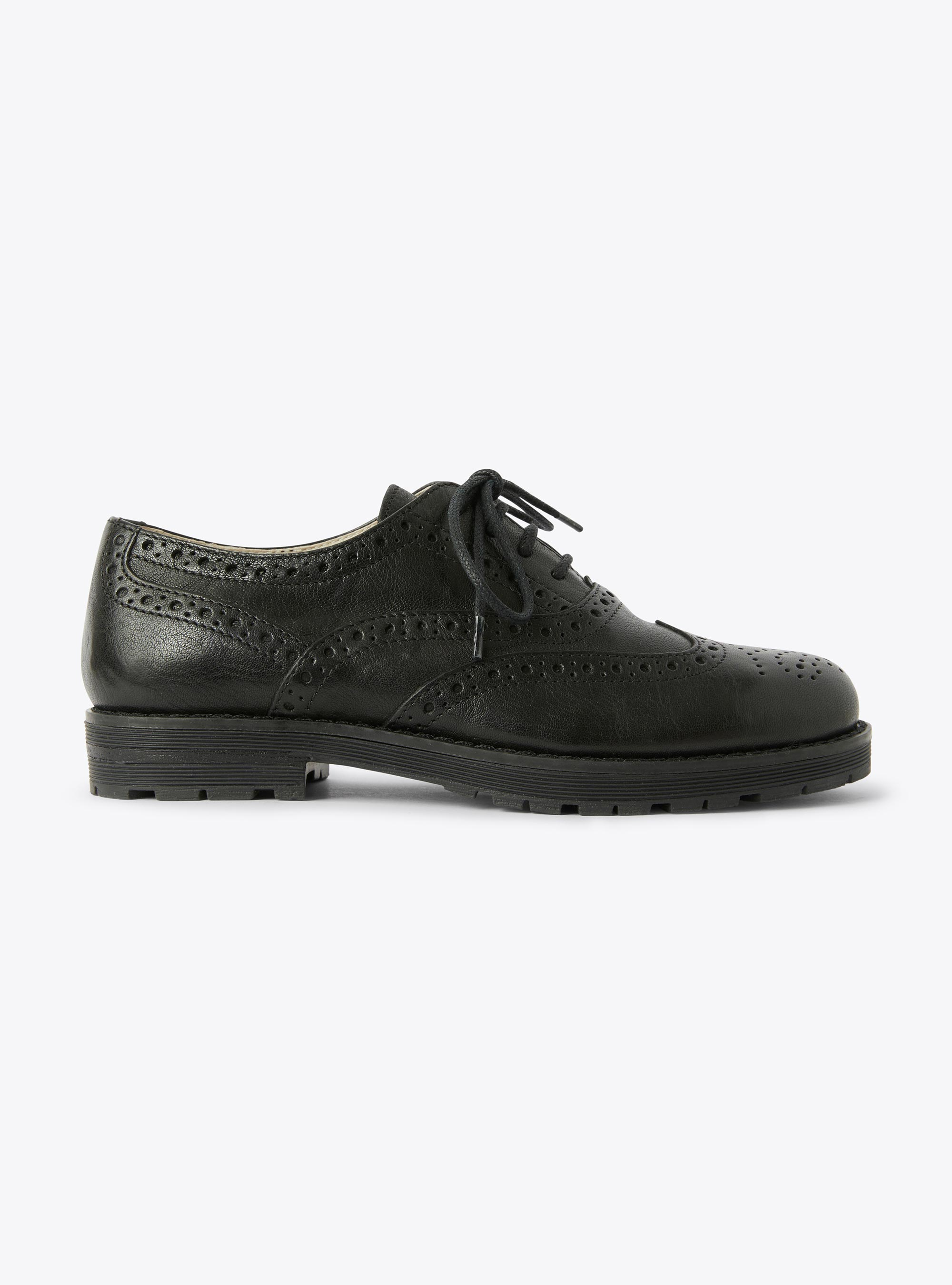 lace-up shoe in nappa leather - Black | Il Gufo