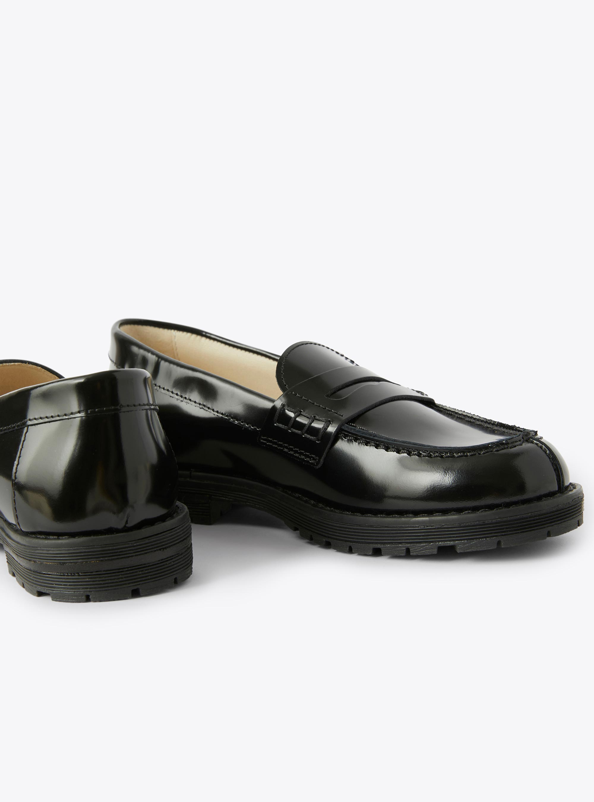 Leather penny loafers - Black | Il Gufo