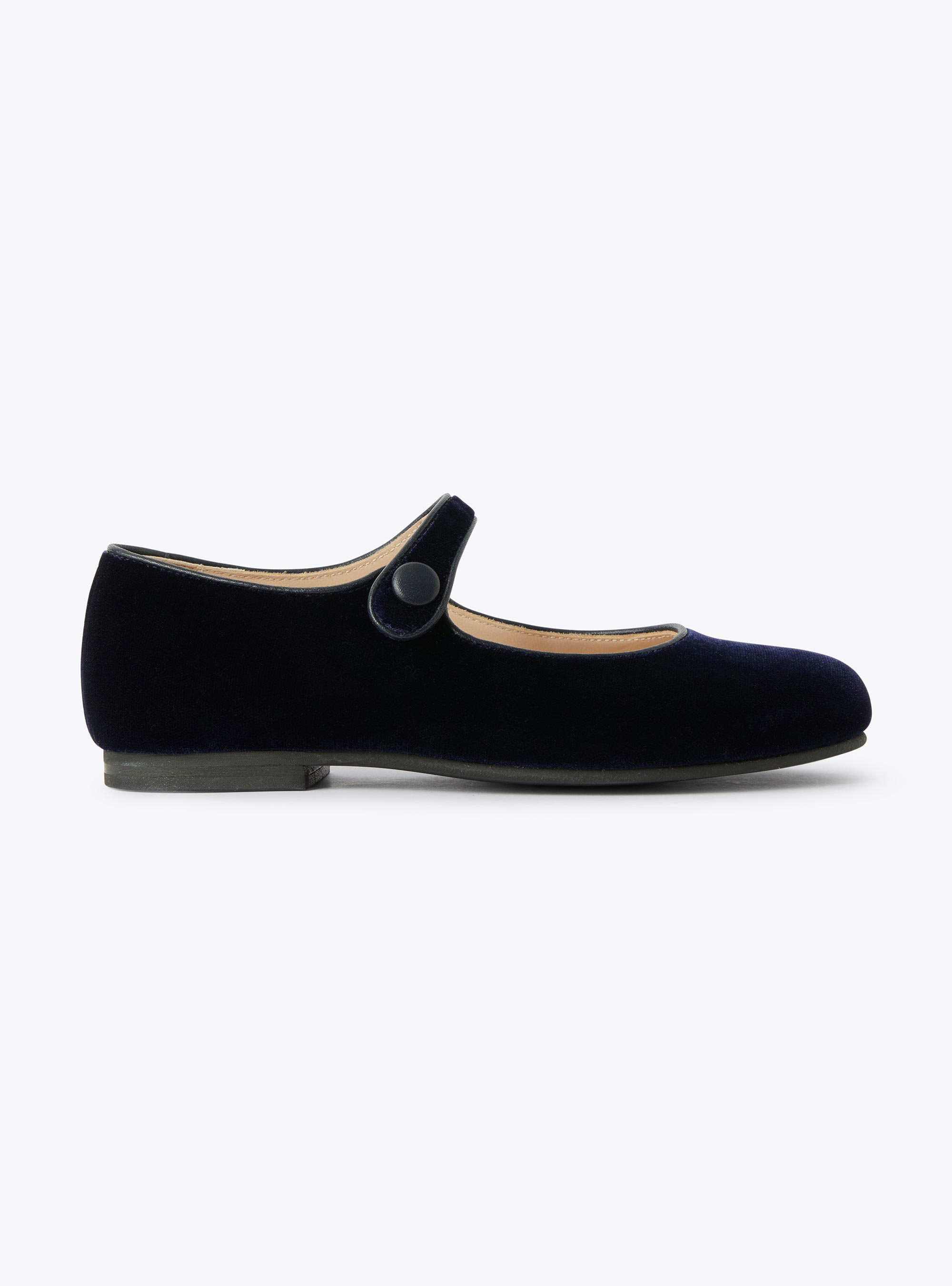 Smooth velvet ballet flats - Blue | Il Gufo