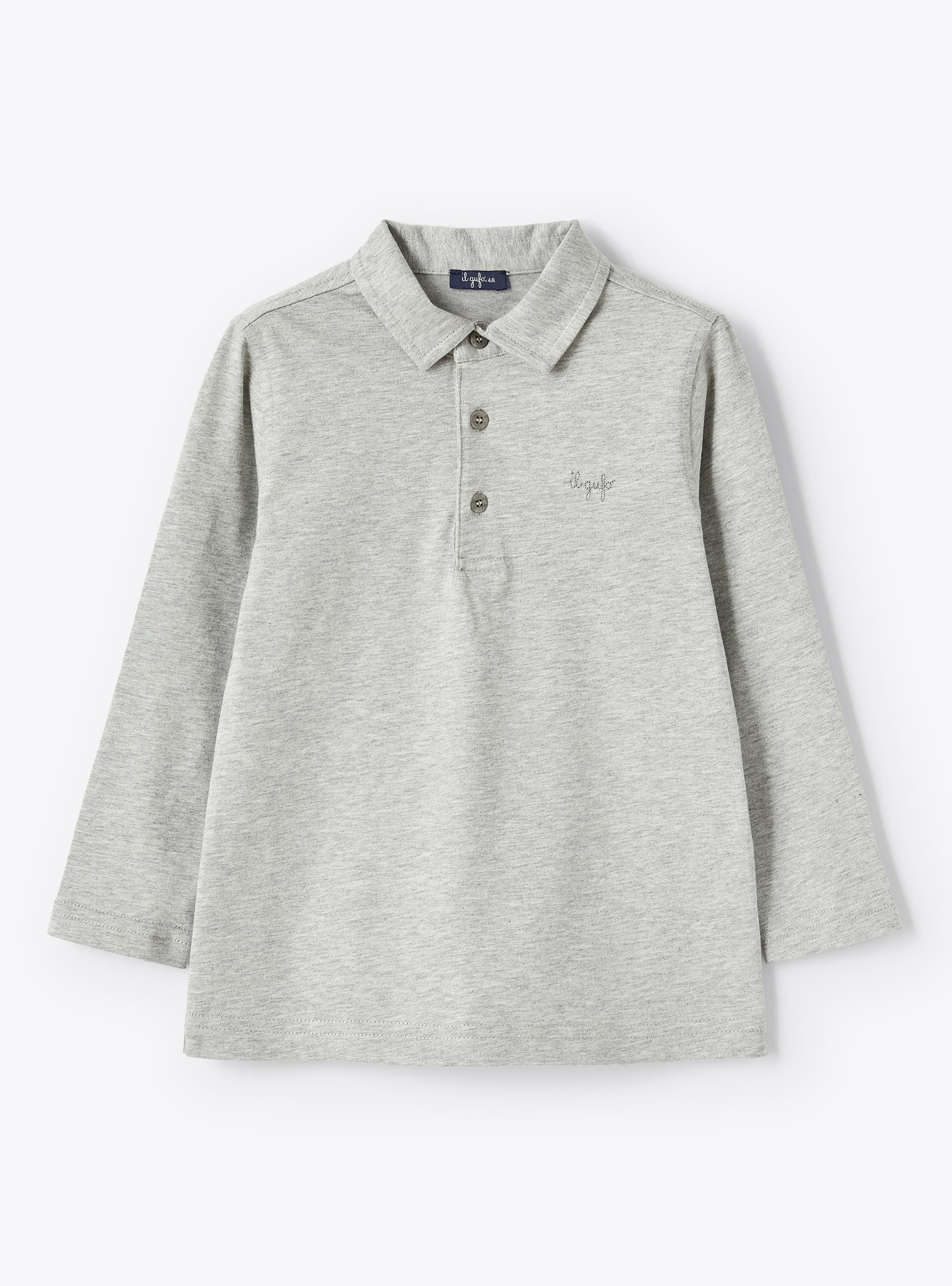 Polo in jersey grigio mélange - T-shirt - Il Gufo