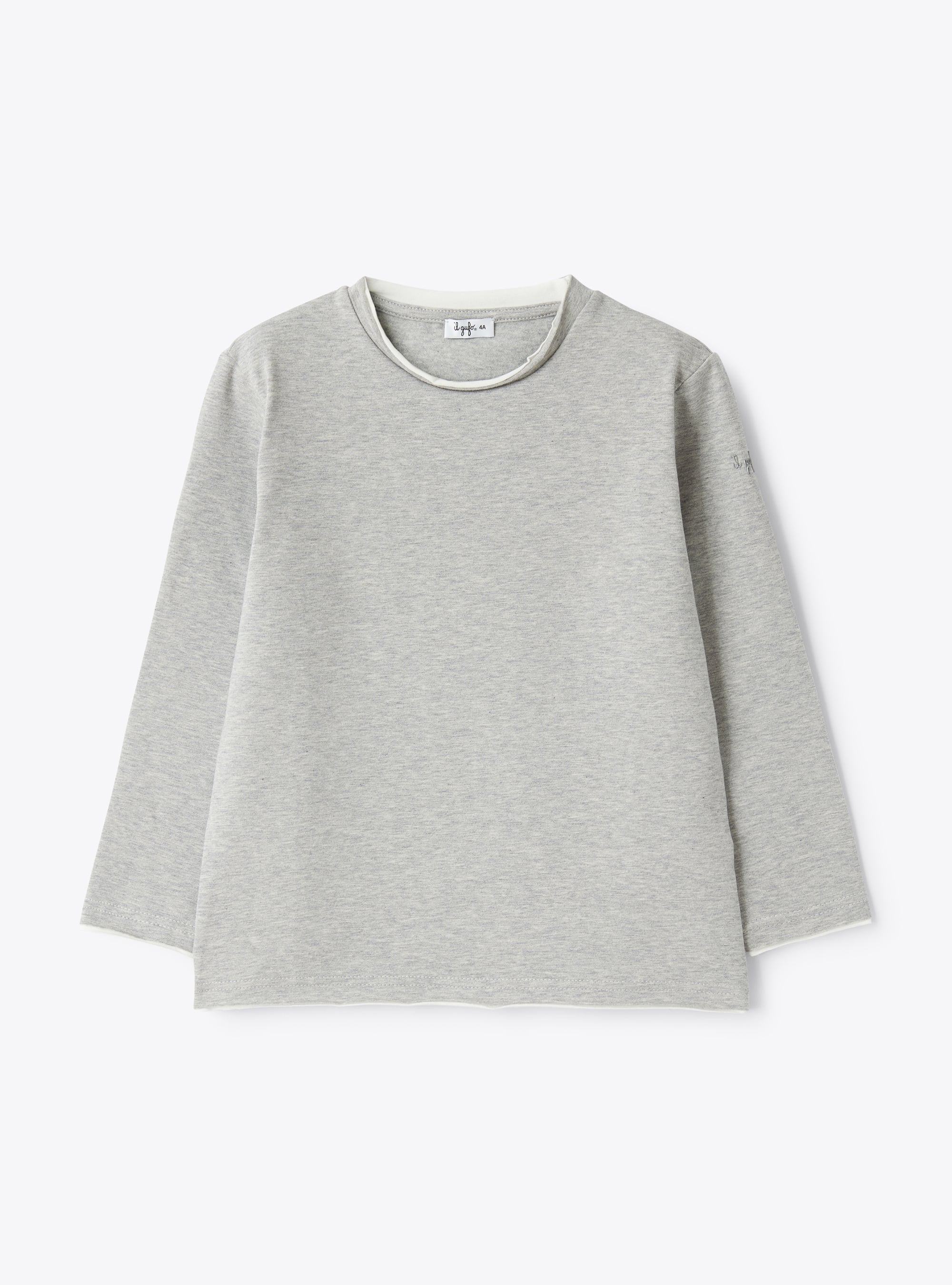 long-sleeved T-shirt in stretch cotton jersey - T-shirts - Il Gufo