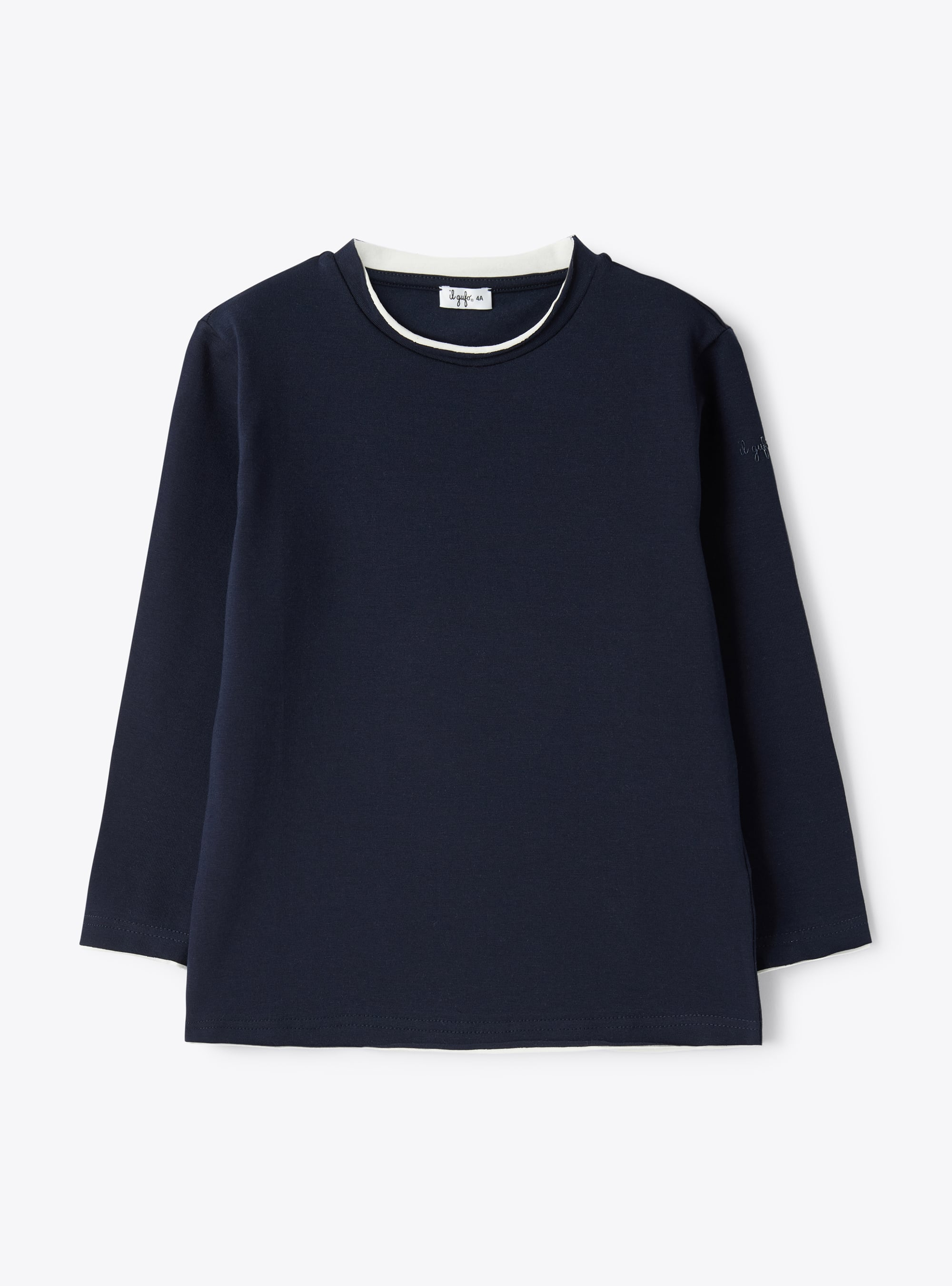 T-shirt in jersey stretch - Blu | Il Gufo