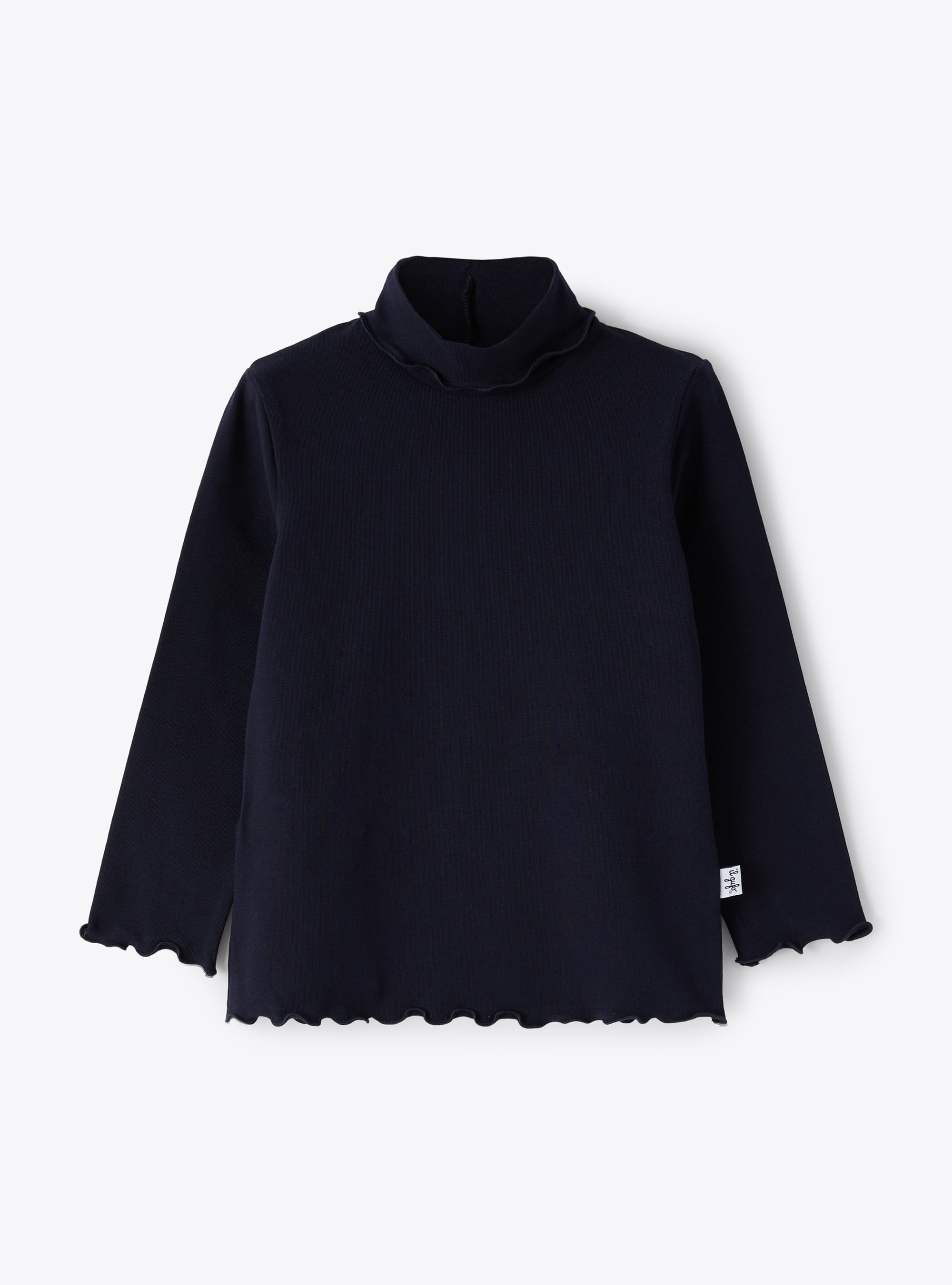 Navy jersey roll neck top - Blue | Il Gufo