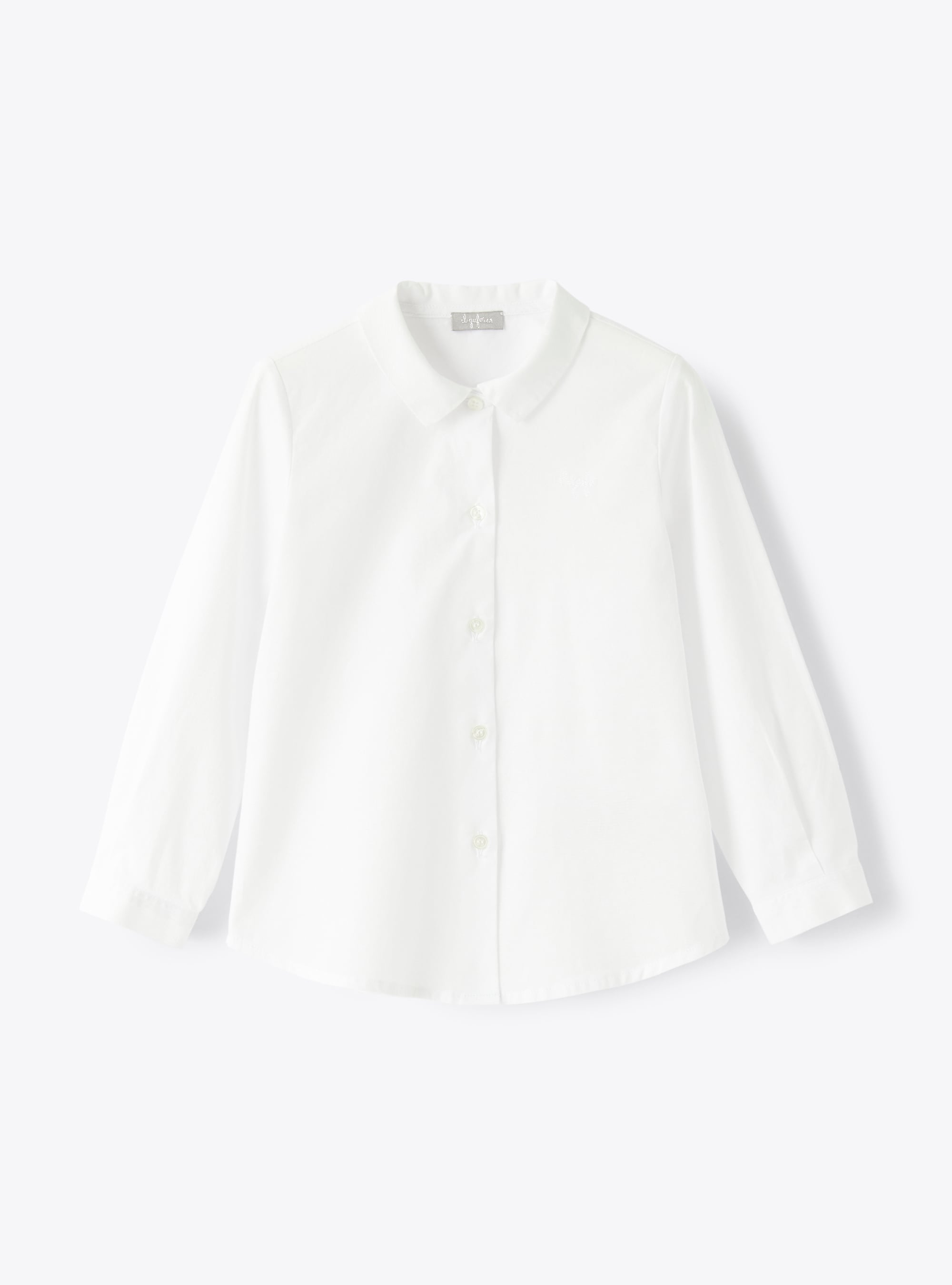 Chemise pour fille à coupe classique - Blanc | Il Gufo