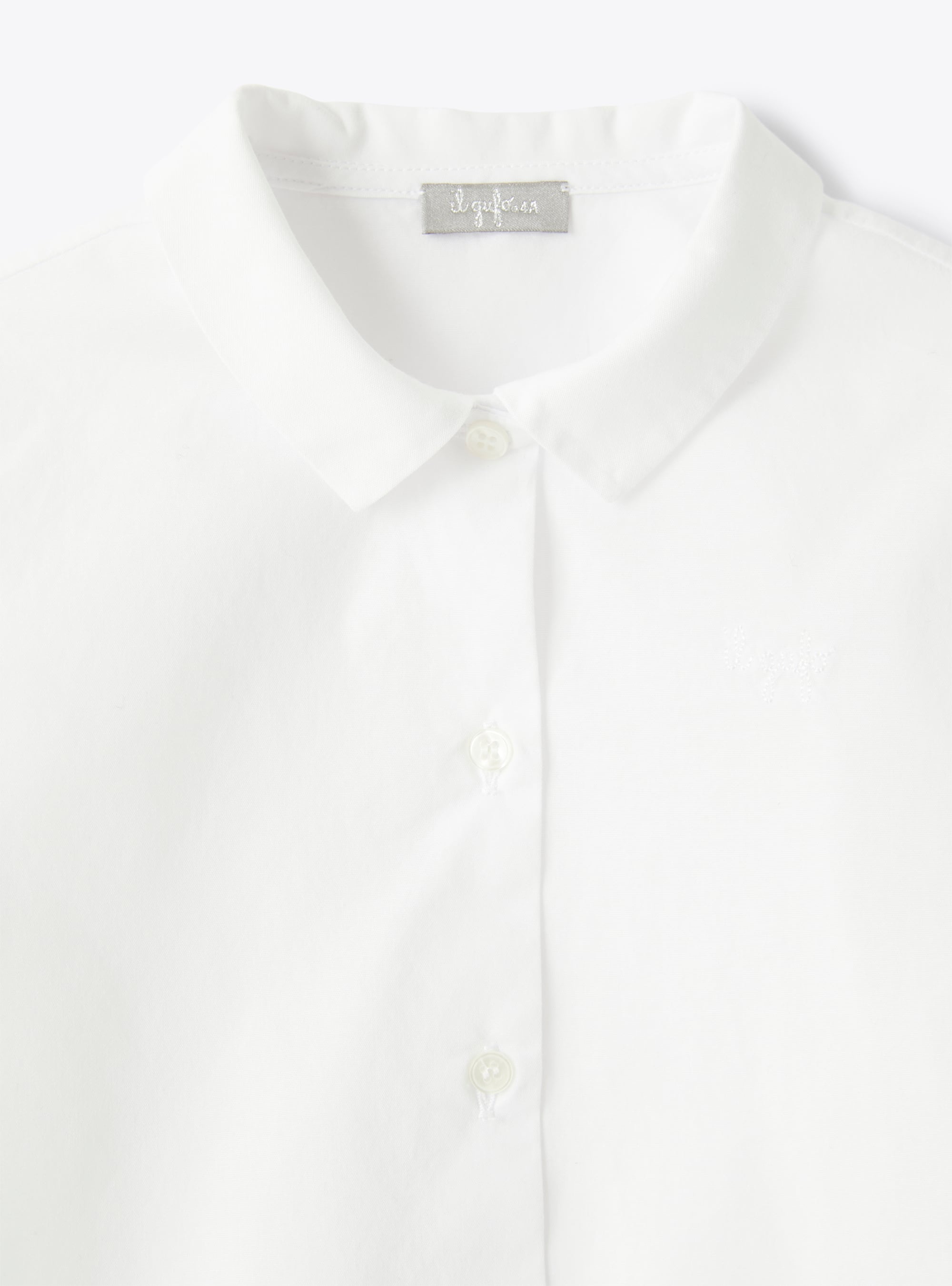Girls' regular fit blouse - White | Il Gufo