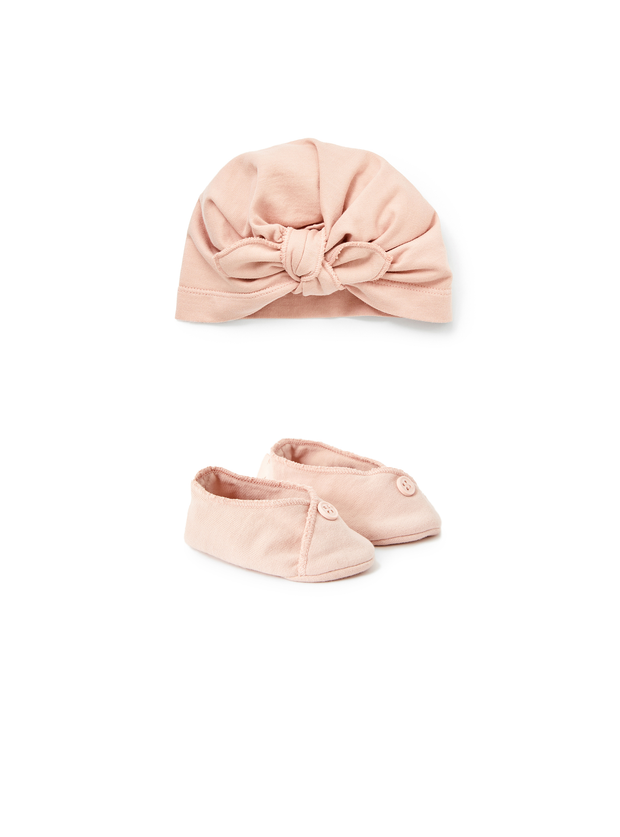 Pink hat and shoes set - Pink | Il Gufo