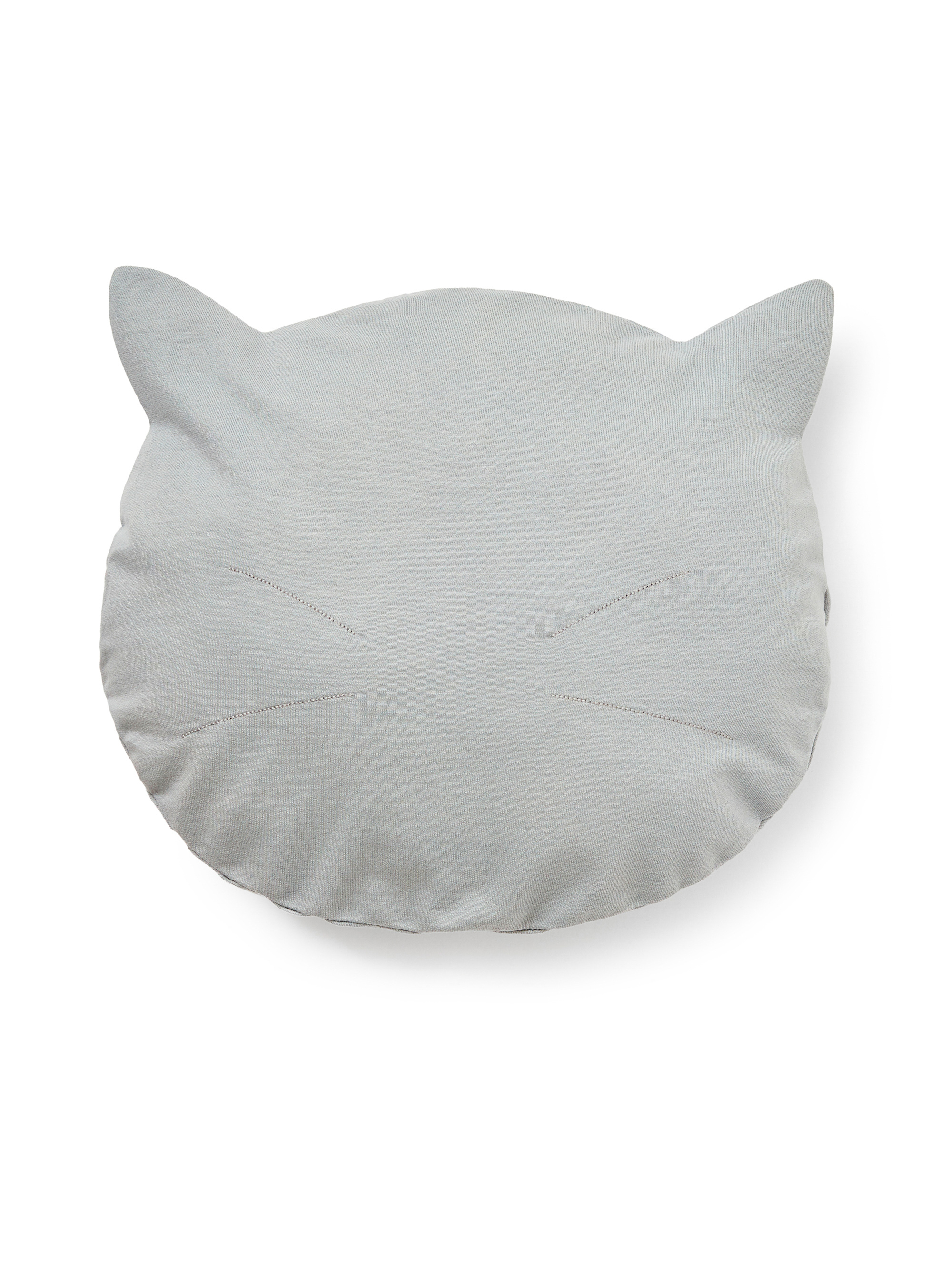 Cuscino gatto in cotone grigio - Accessori - Il Gufo