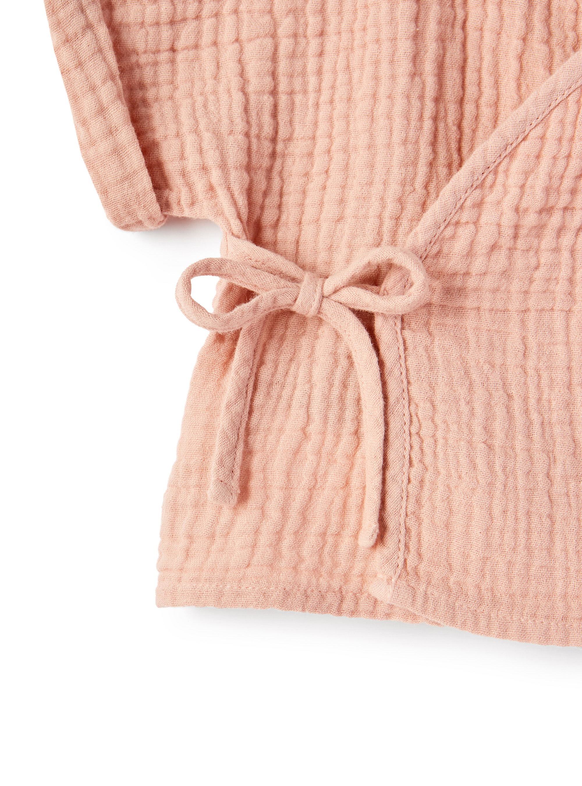 Gauze suit kimono style - Pink | Il Gufo