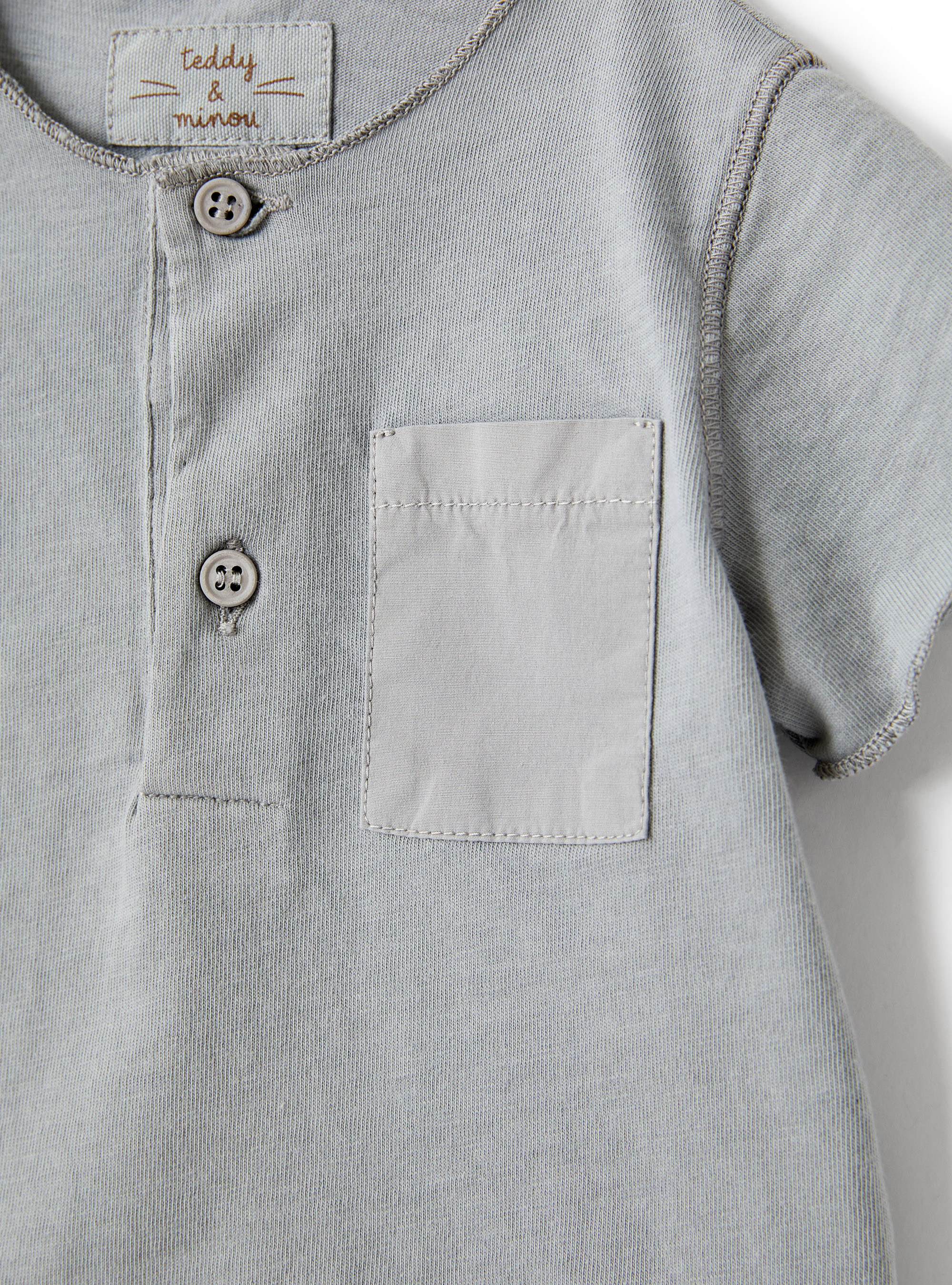 Grey cotton two-pieces suit - Grey | Il Gufo