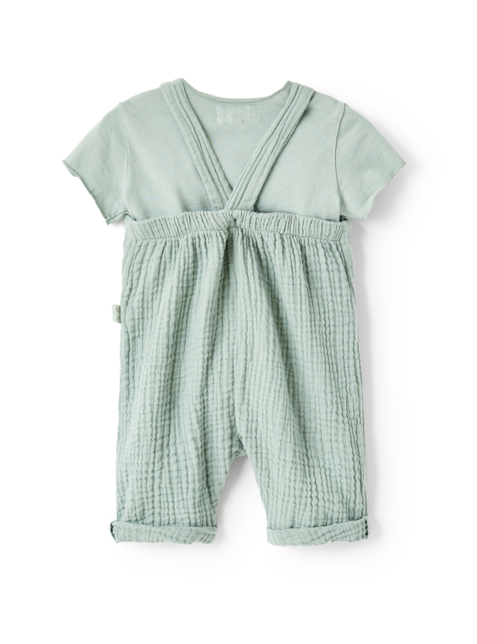 Green cotton two-pieces suit - Green | Il Gufo