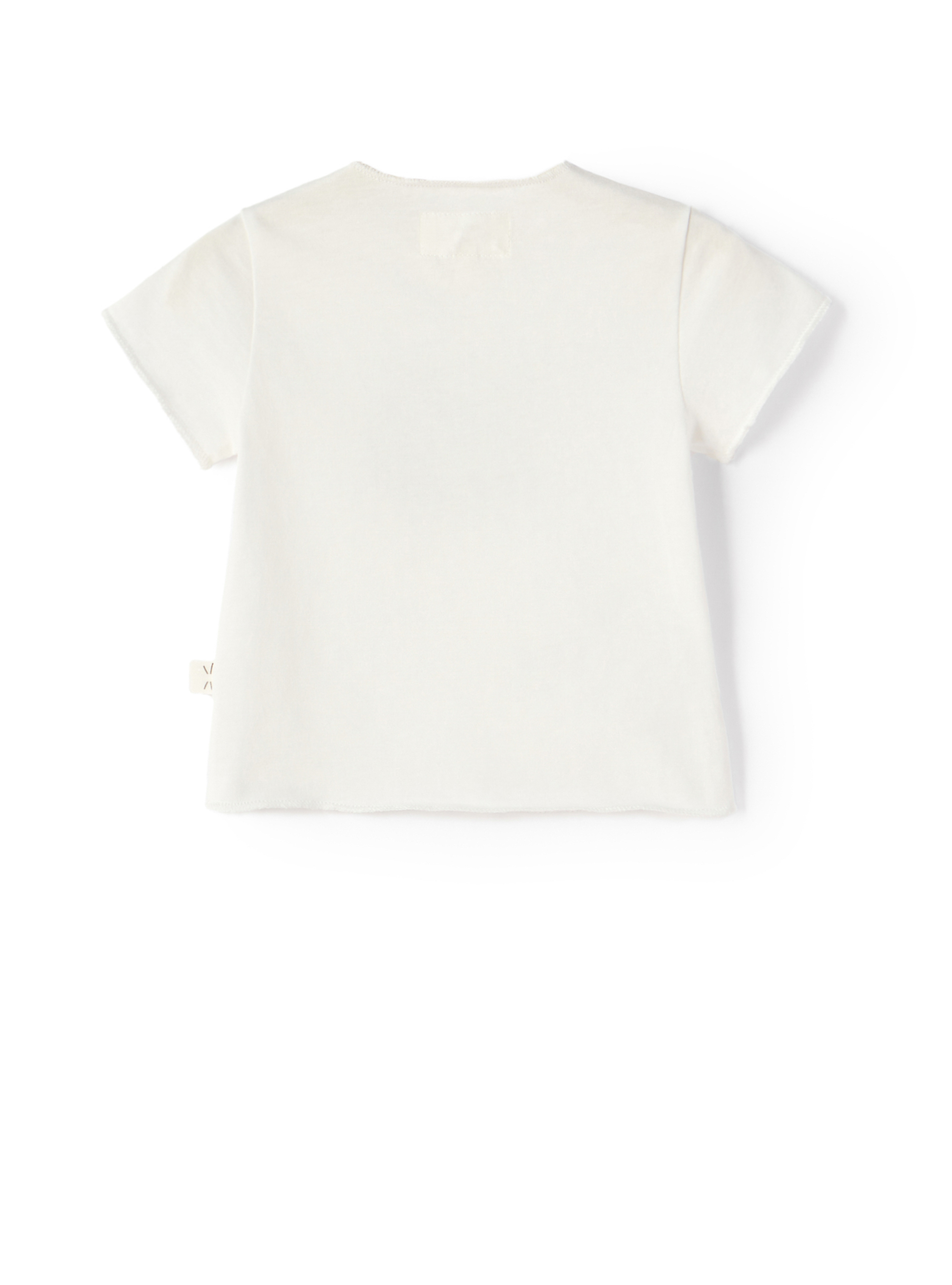 T-shirt rayé avec chaton - Blanc | Il Gufo