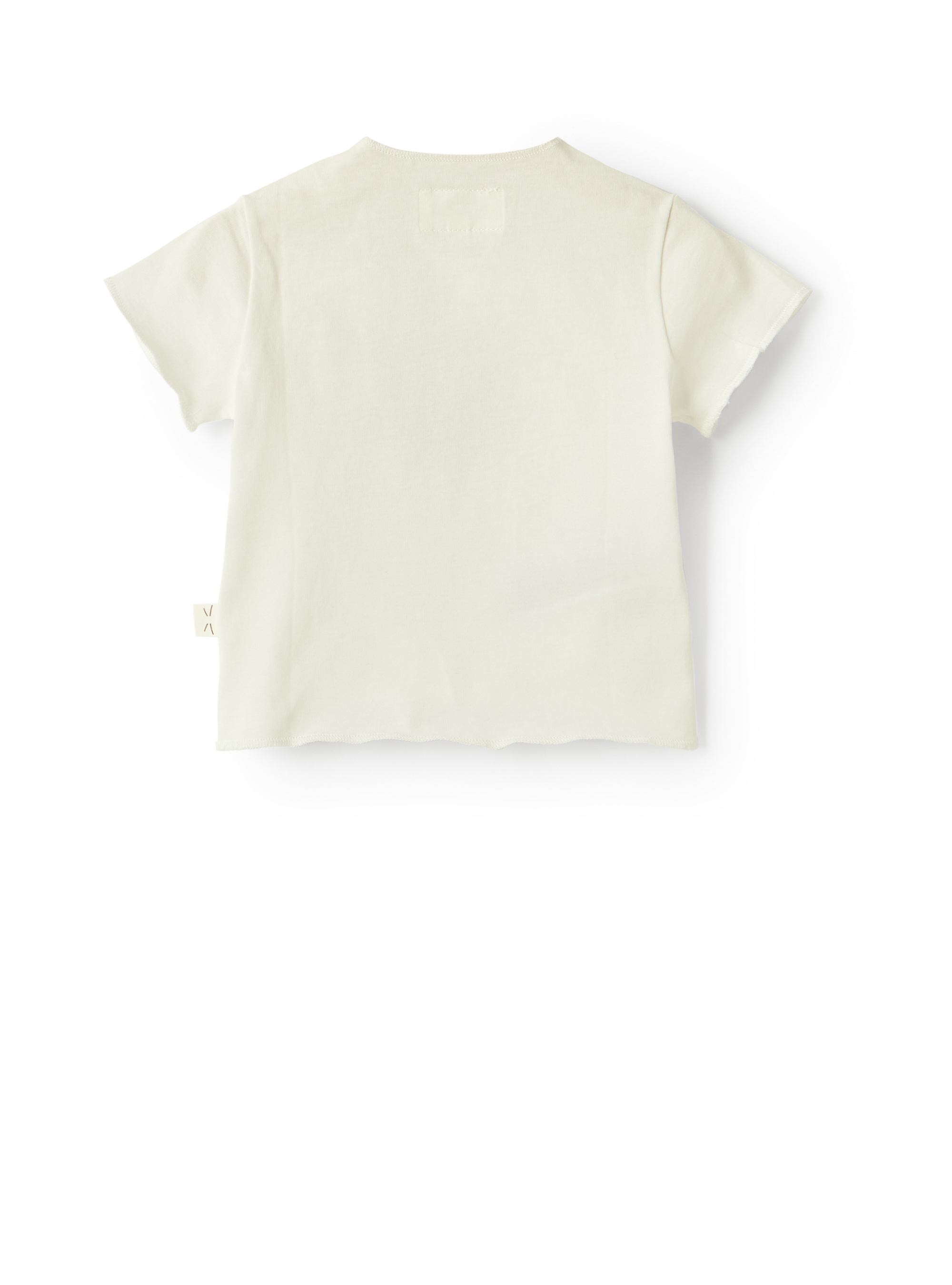 T-Shirt mit gemustertem Kätzchen - Weiss | Il Gufo