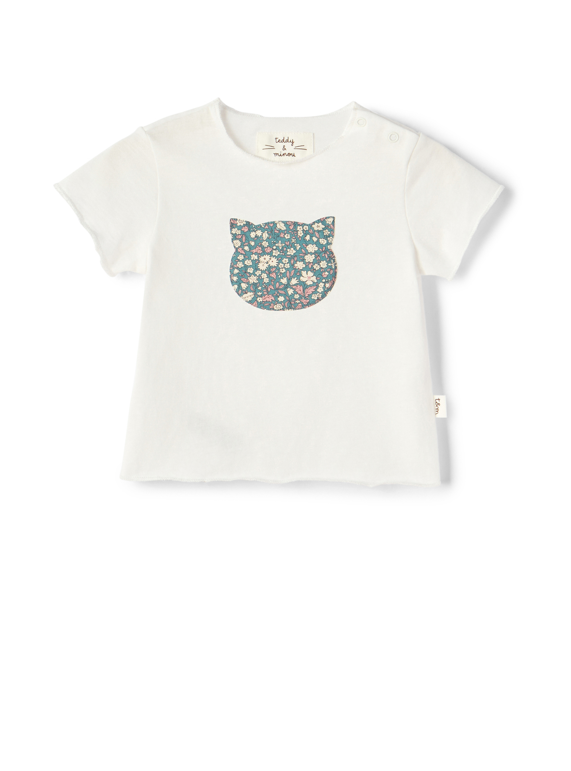 T-shirt with patterned kitten - T-shirts - Il Gufo