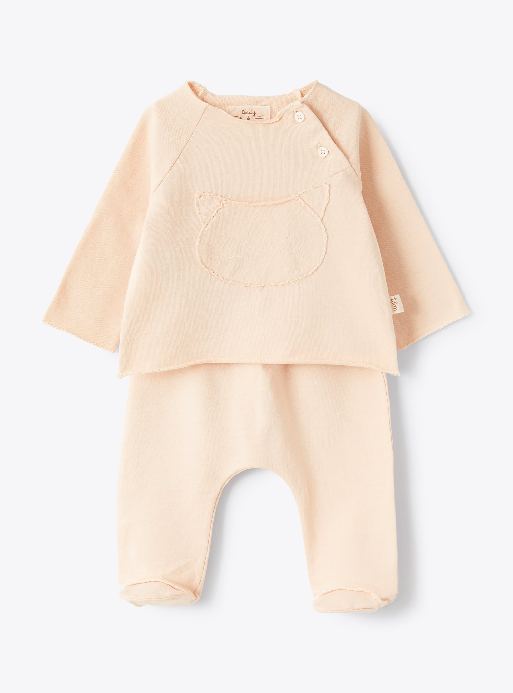 Two-piece set in pink fleece - Two-piece sets - Il Gufo