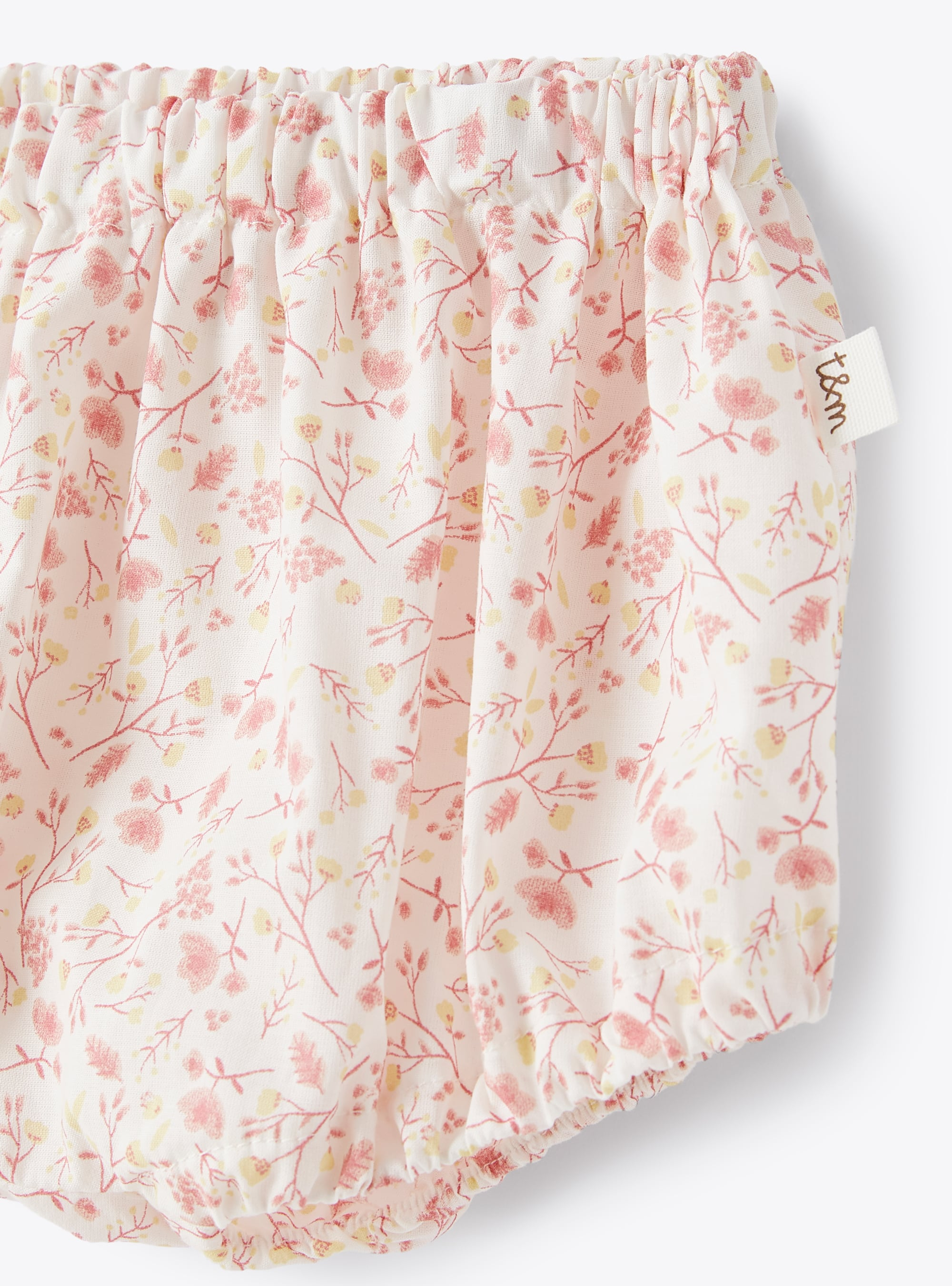 Culotte trousers with flower print - Pink | Il Gufo