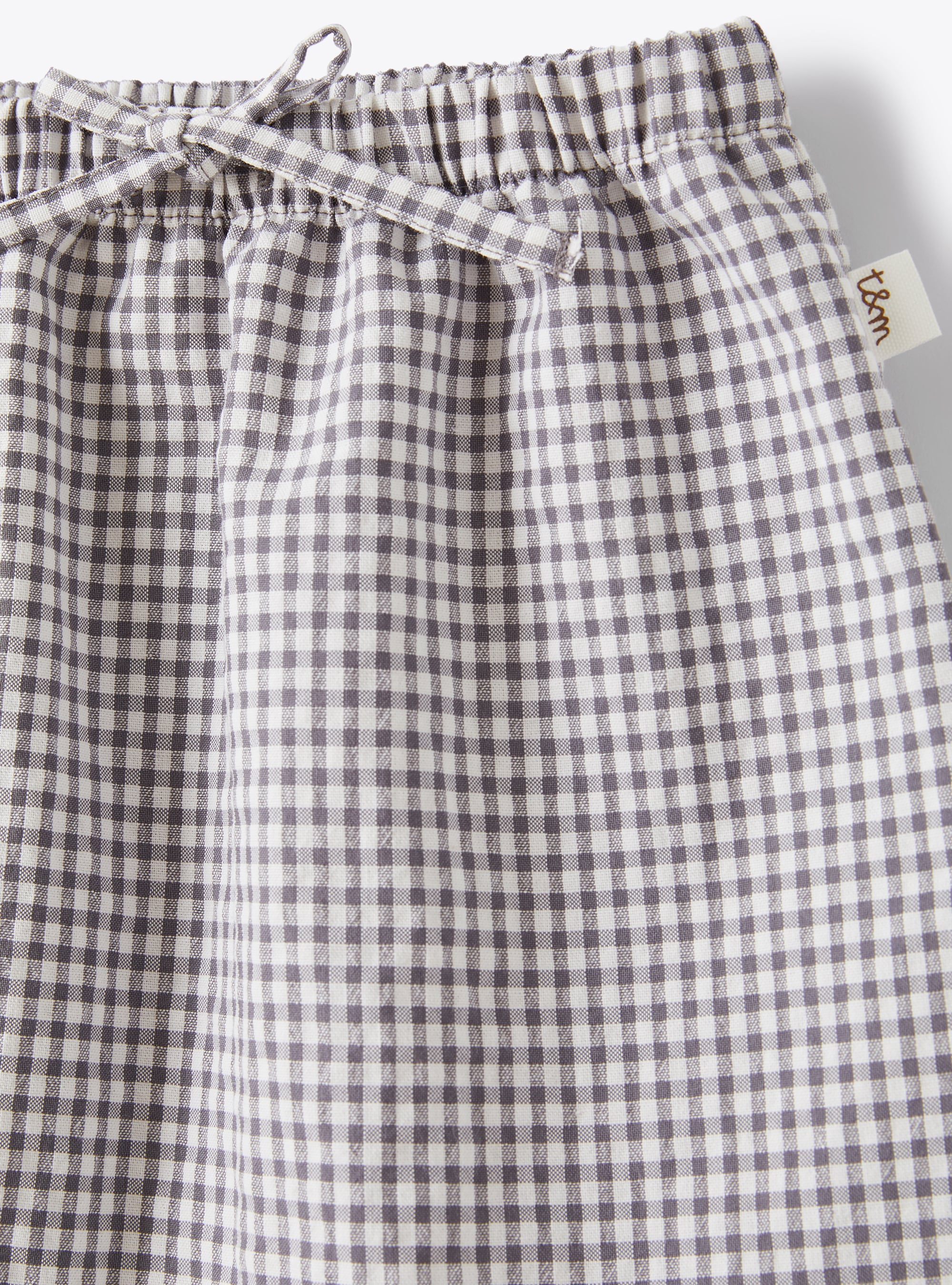 Gingham-checked trousers - Grey | Il Gufo