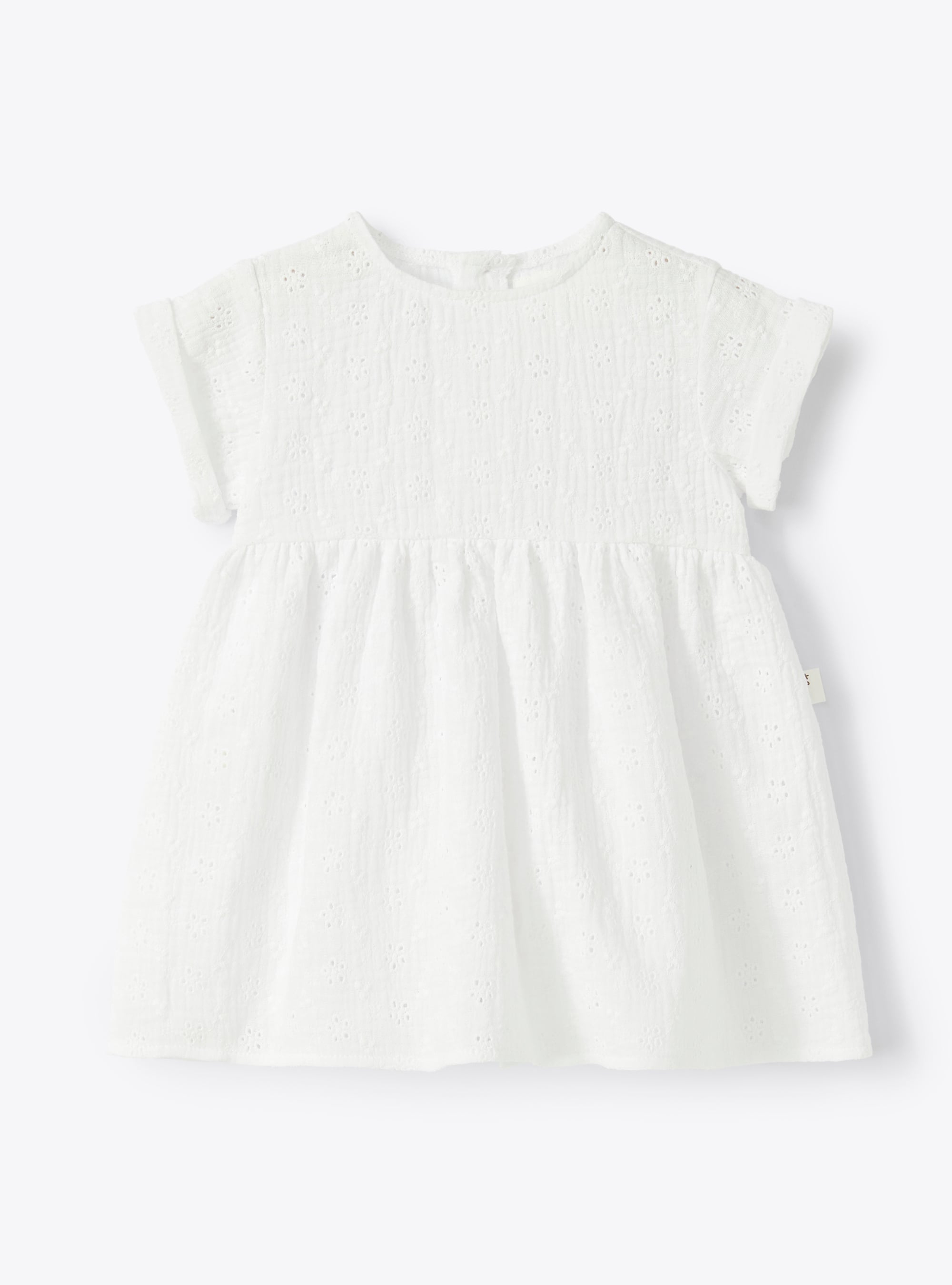 Dress with bloomers in white broderie anglaise - Dresses - Il Gufo