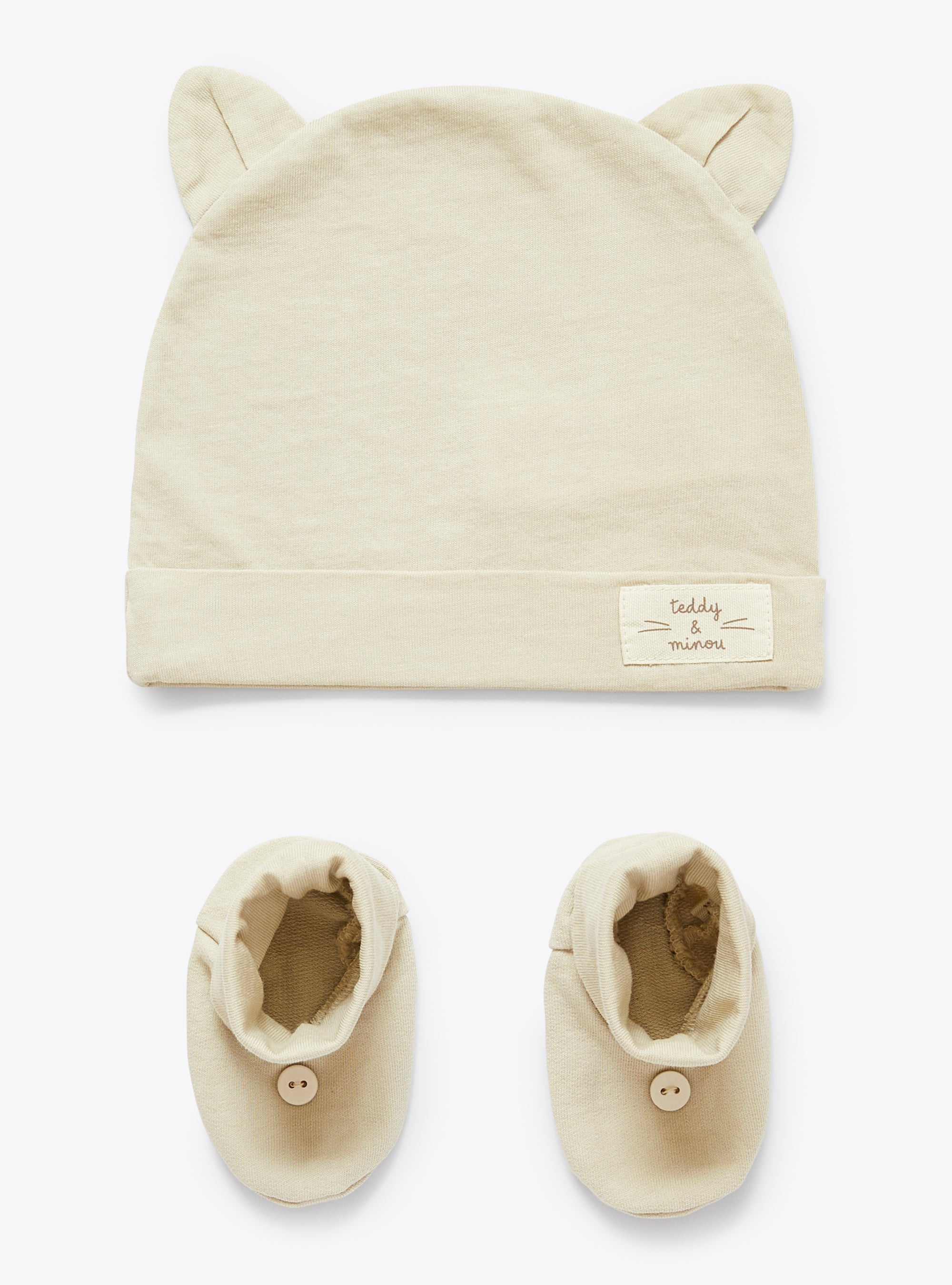 Organic cotton hat and shoes set - Accessories - Il Gufo