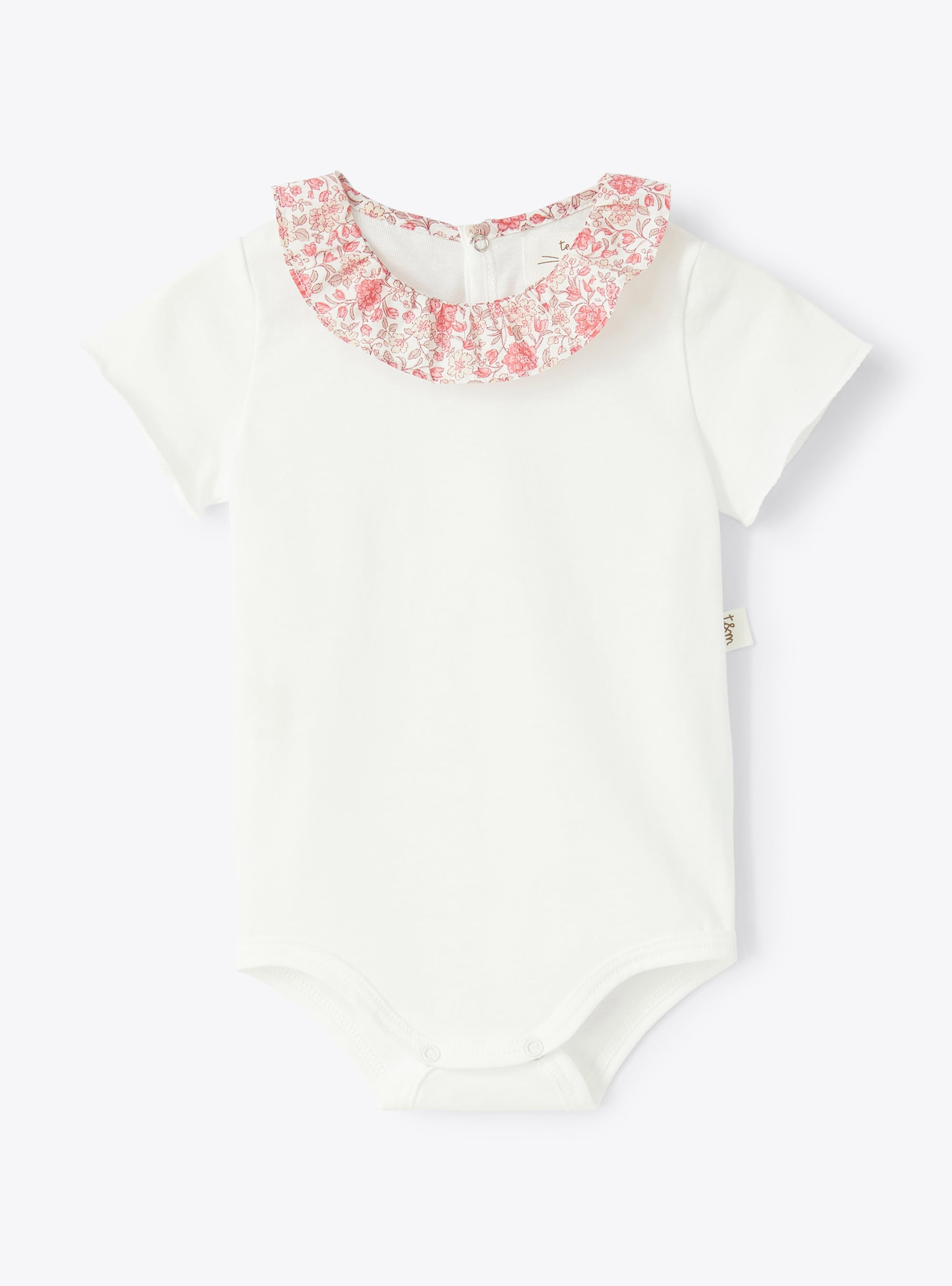Bodysuit in organic jersey with ruffle detail - Bodies - Il Gufo
