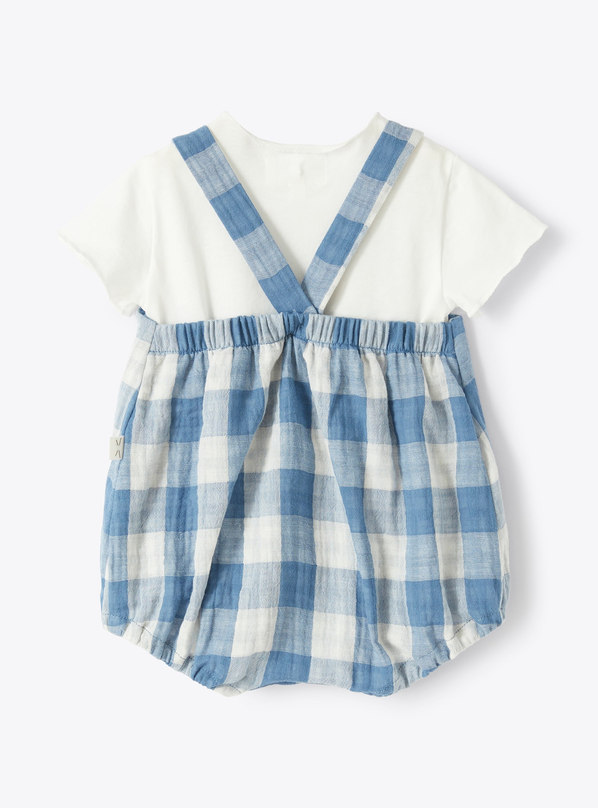 Two-piece set with dungarees - Blue | Il Gufo