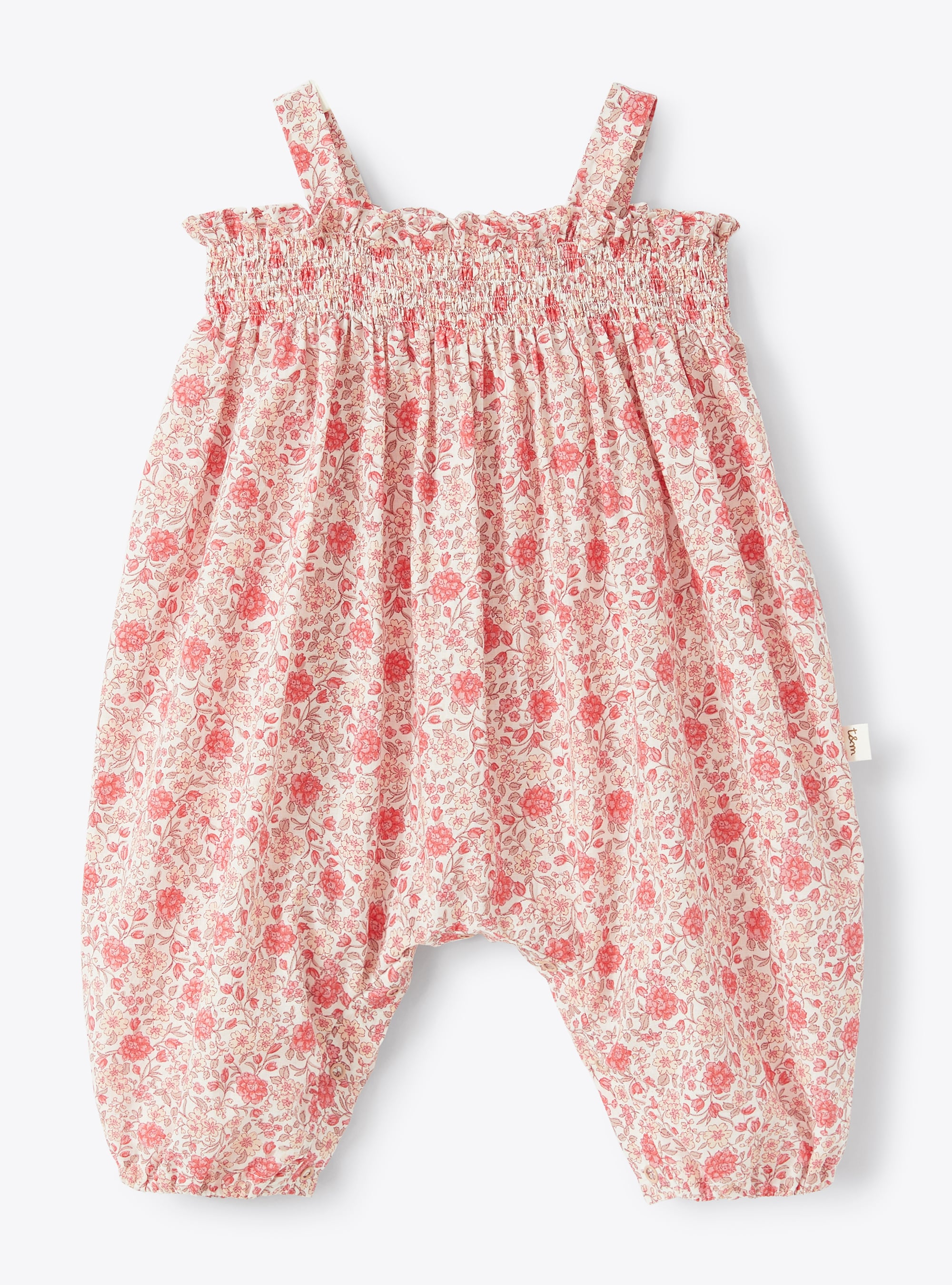 Babysuit in floral-print voile - Babygrows - Il Gufo