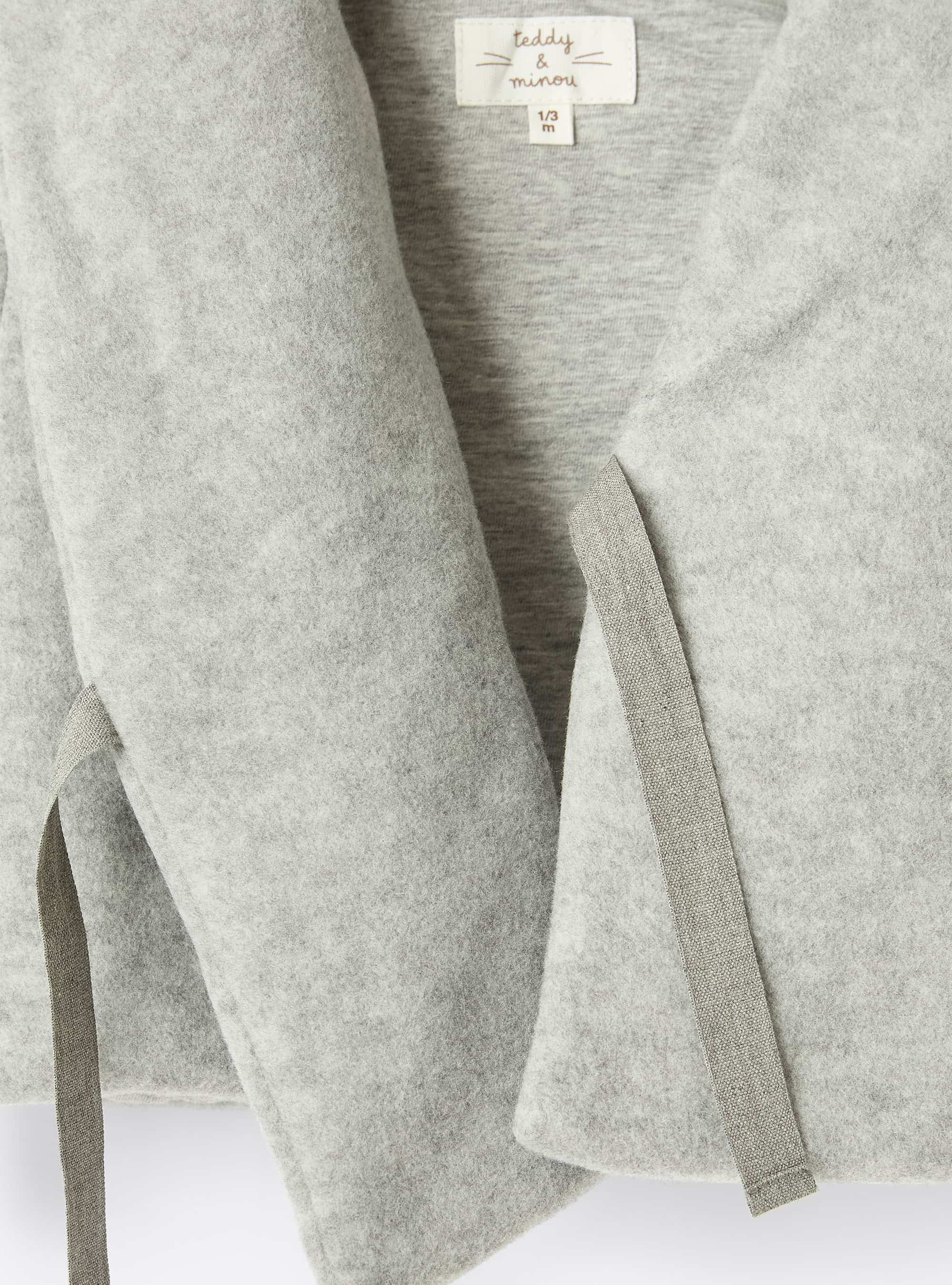 Padded grey fleece jacket - Grey | Il Gufo